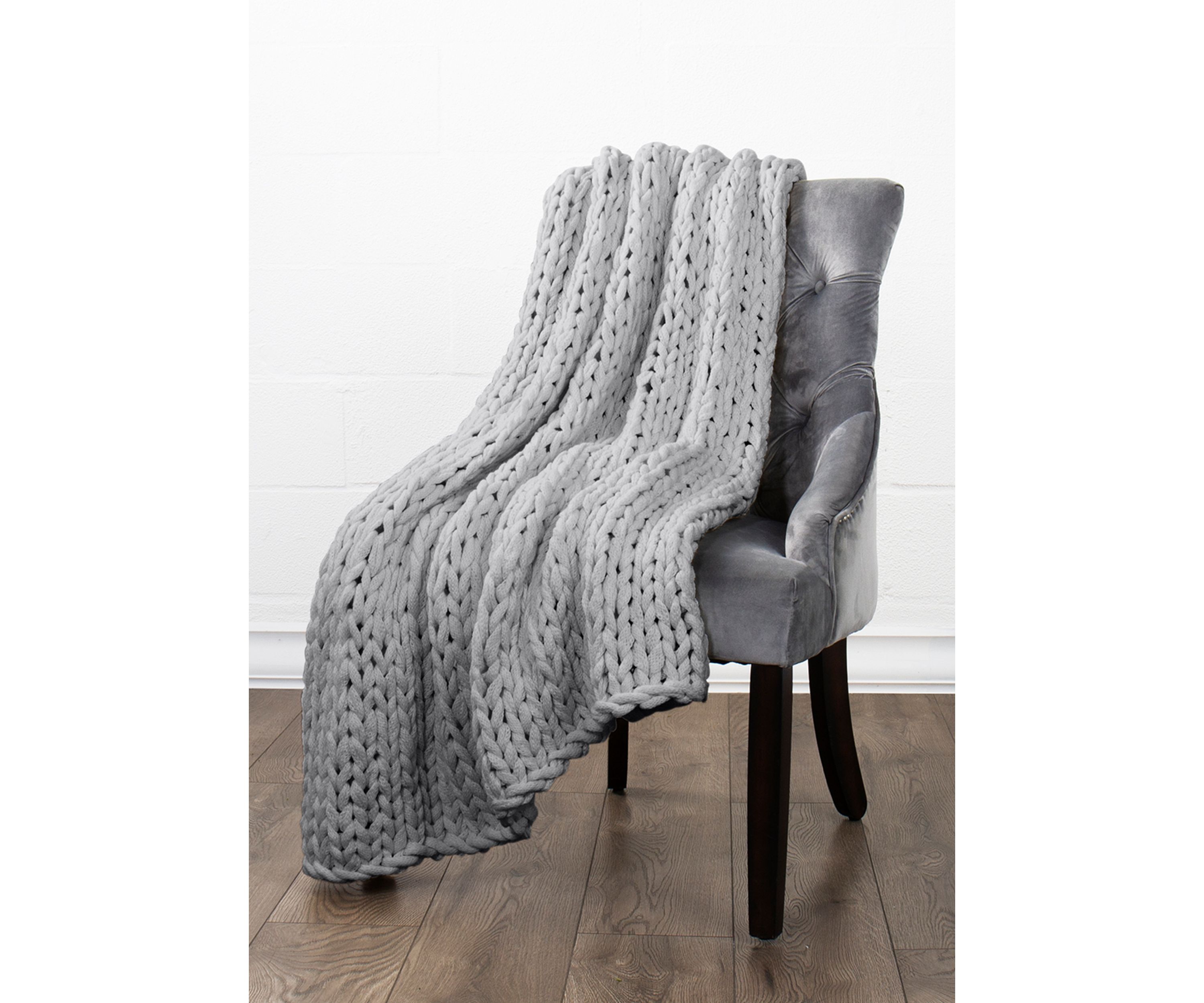 Chunky Knit Throw Blanket