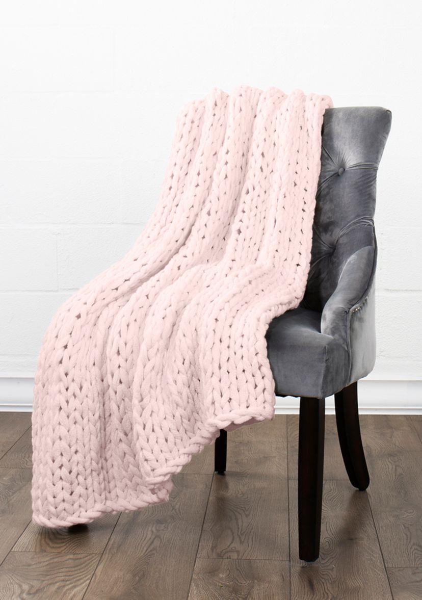 Chunky Knit Throw Blanket