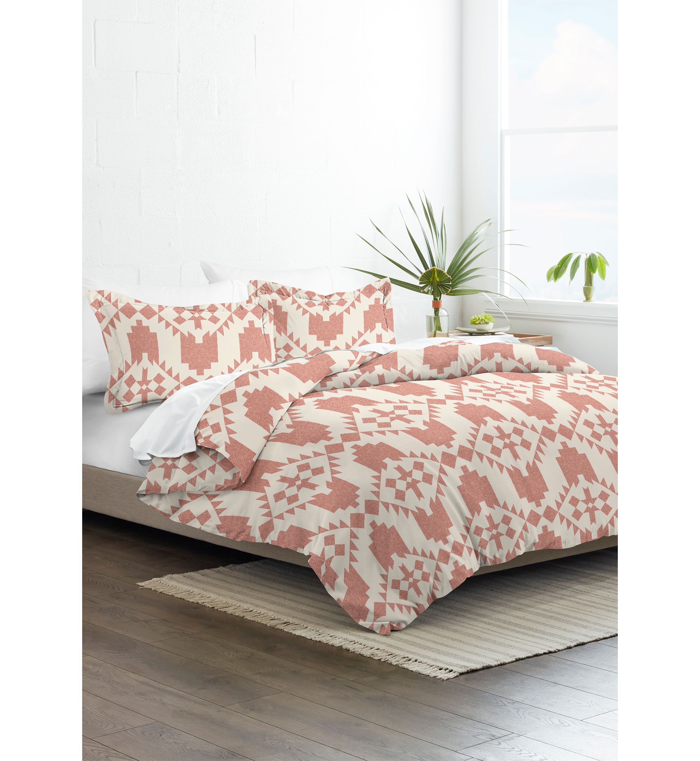 Premium Ultra Soft Adobe Diamond 3-Piece Reversible Duvet Cover Set