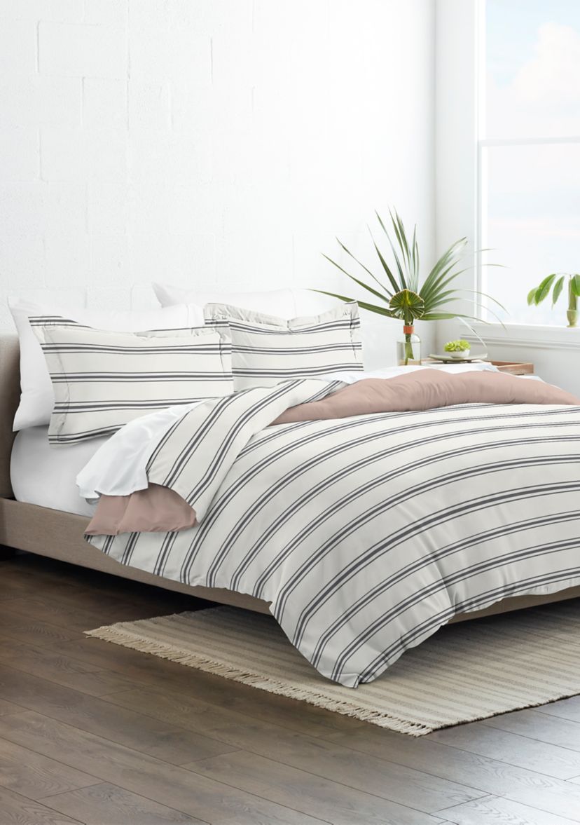 Premium Ultra Soft Desert Stripe 3-Piece Reversible Duvet Cover Set