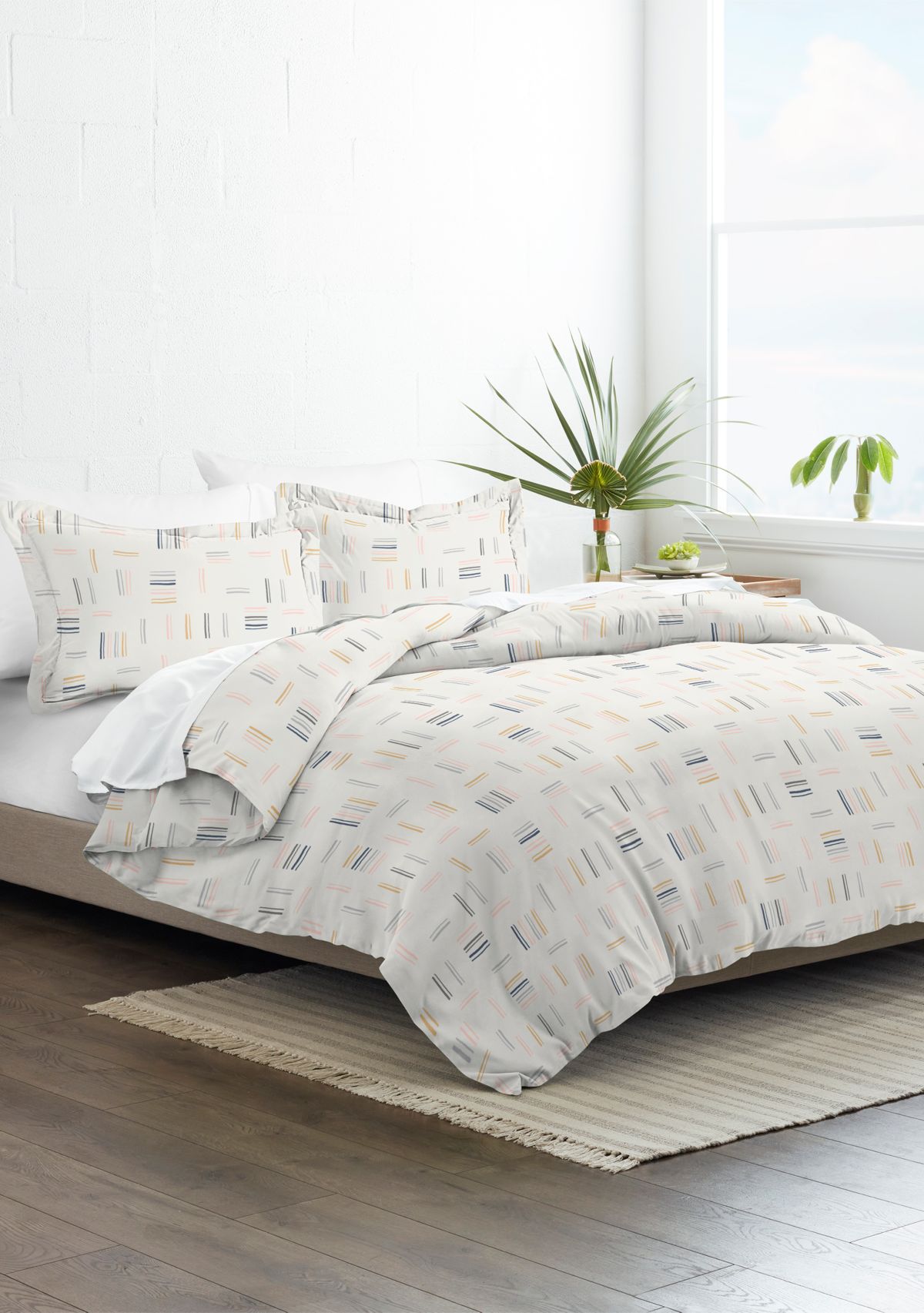 Premium Ultra Soft Geo Dash 3-Piece Duvet Cover Set