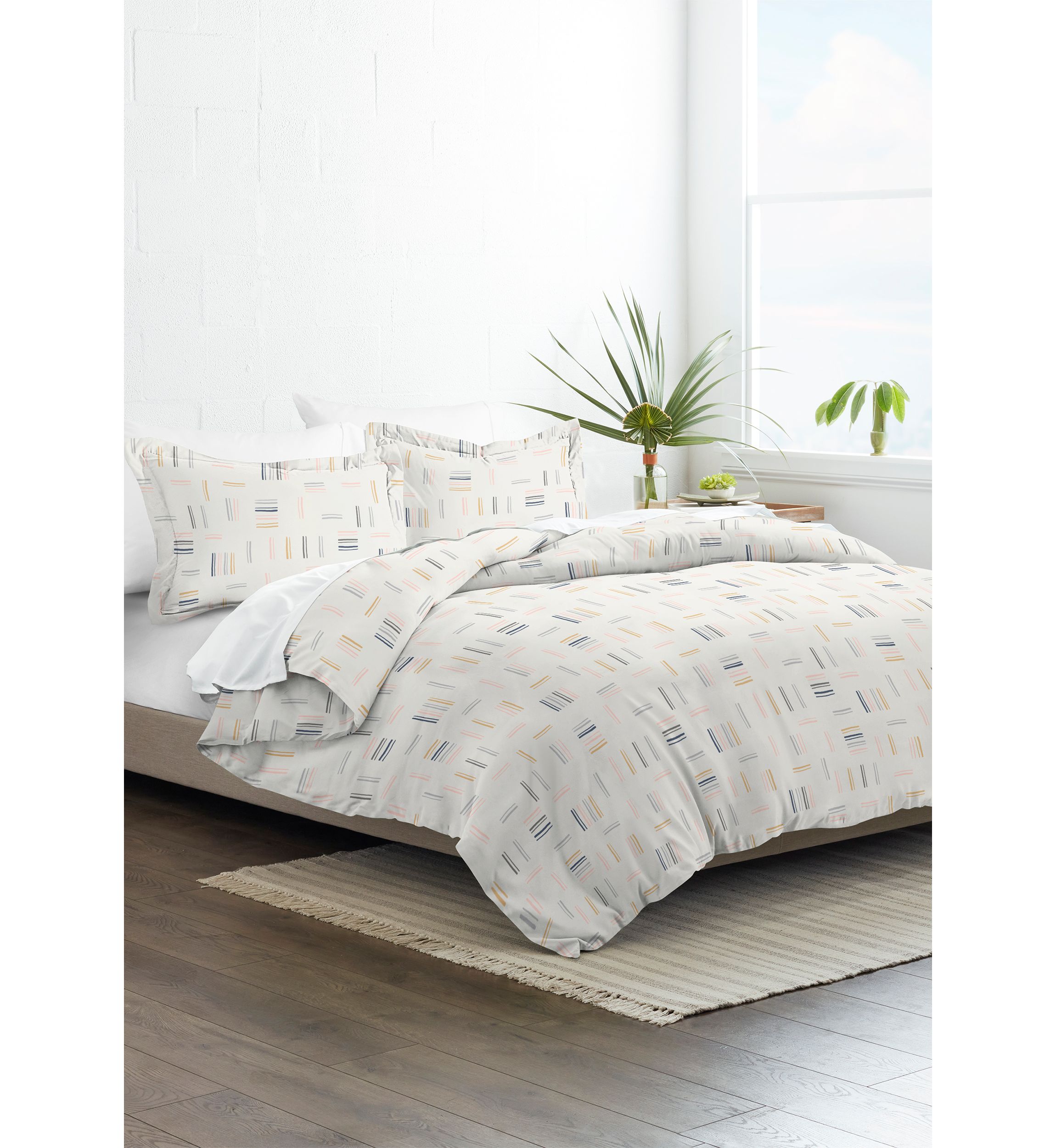 Premium Ultra Soft Geo Dash 3-Piece Duvet Cover Set