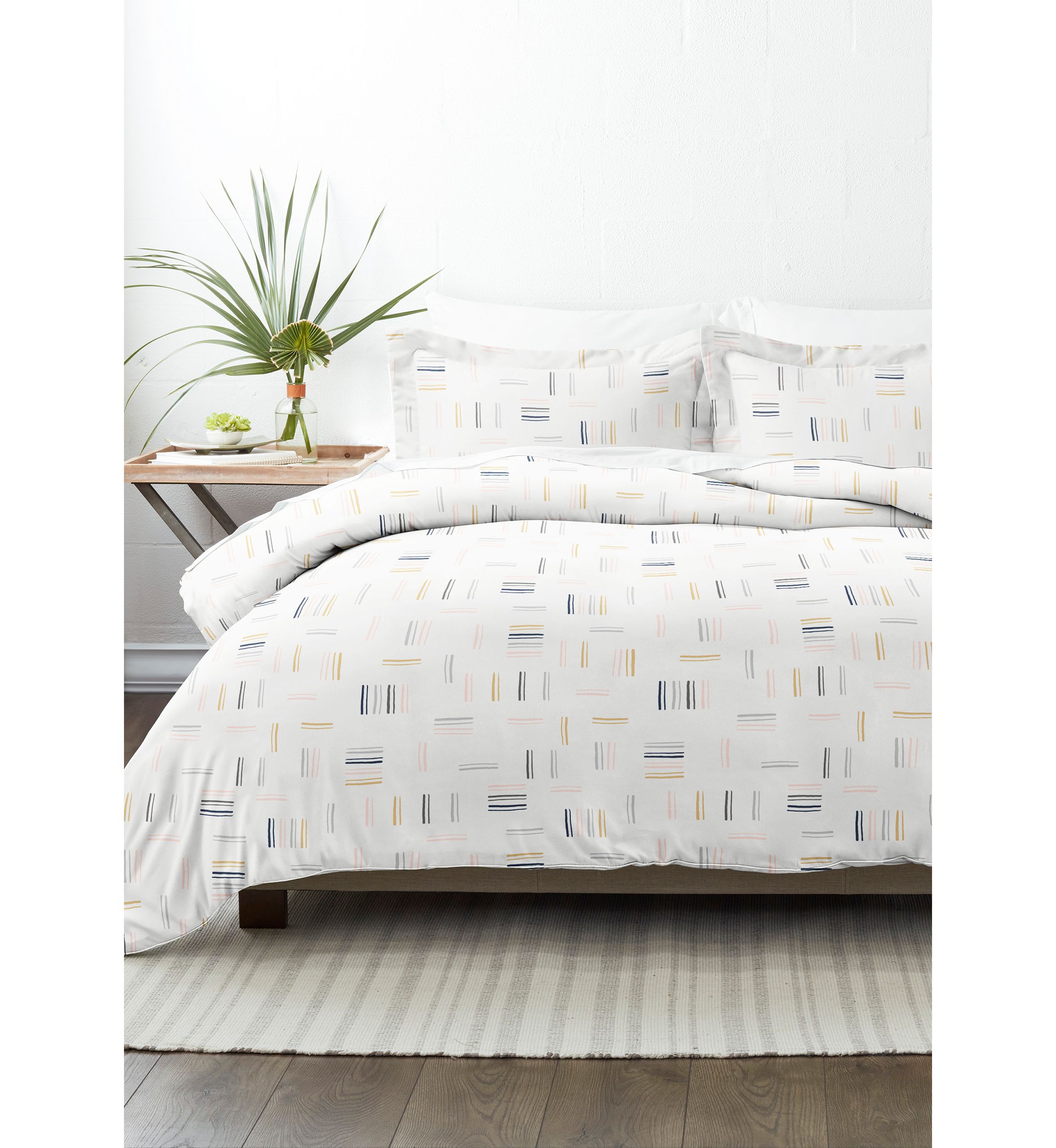 Premium Ultra Soft Geo Dash 3-Piece Duvet Cover Set