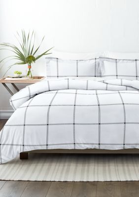 Luxury Inn Premium Ultra Soft Grid 3Piece Duvet Cover Set