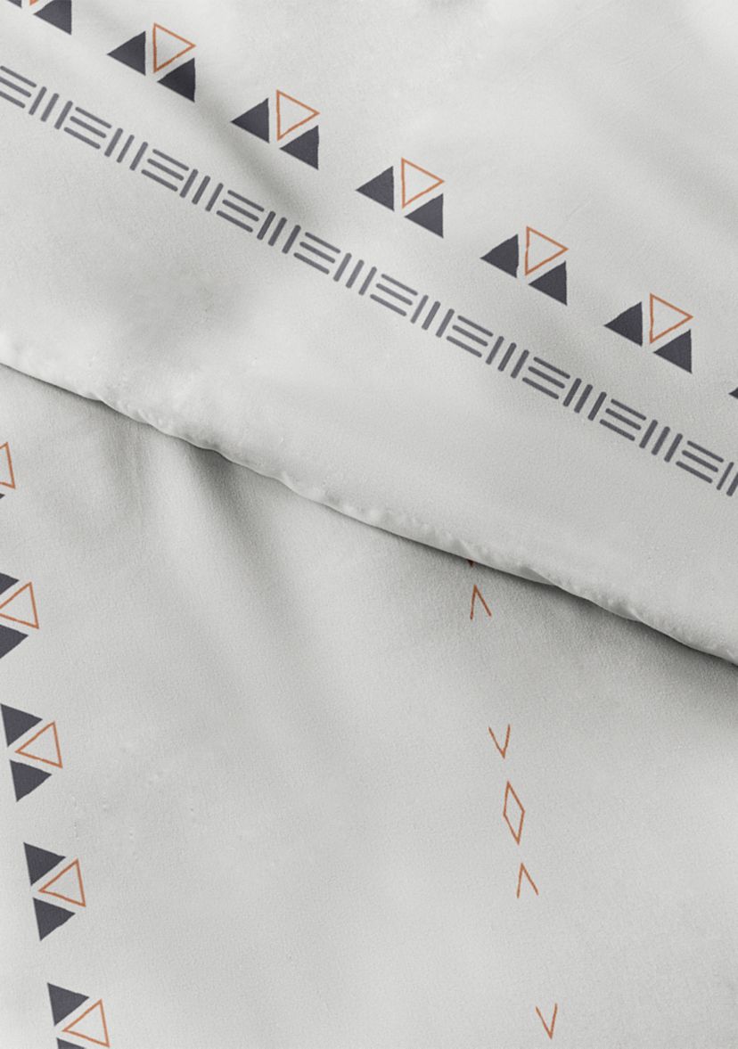 Premium Ultra Soft Natural Geo Lines 3-Piece Duvet Cover Set