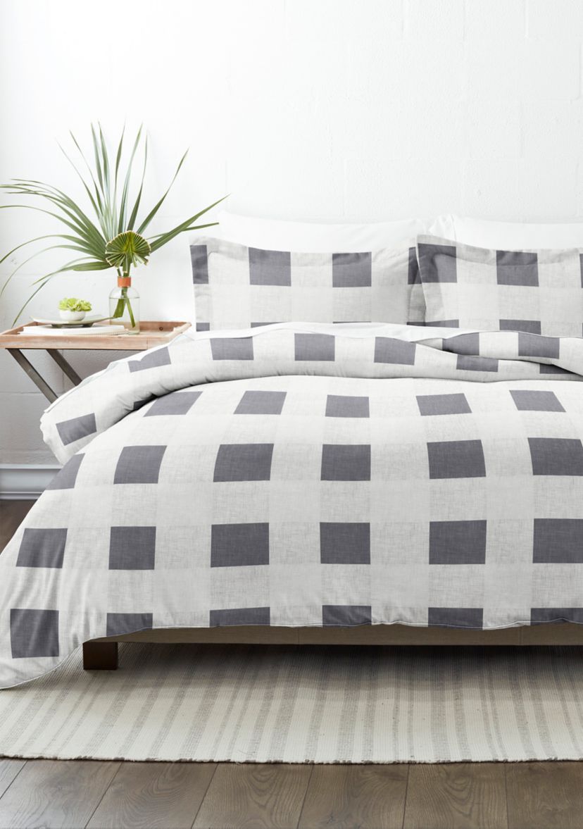 Premium Ultra Soft Gingham Down-Alternative Comforter