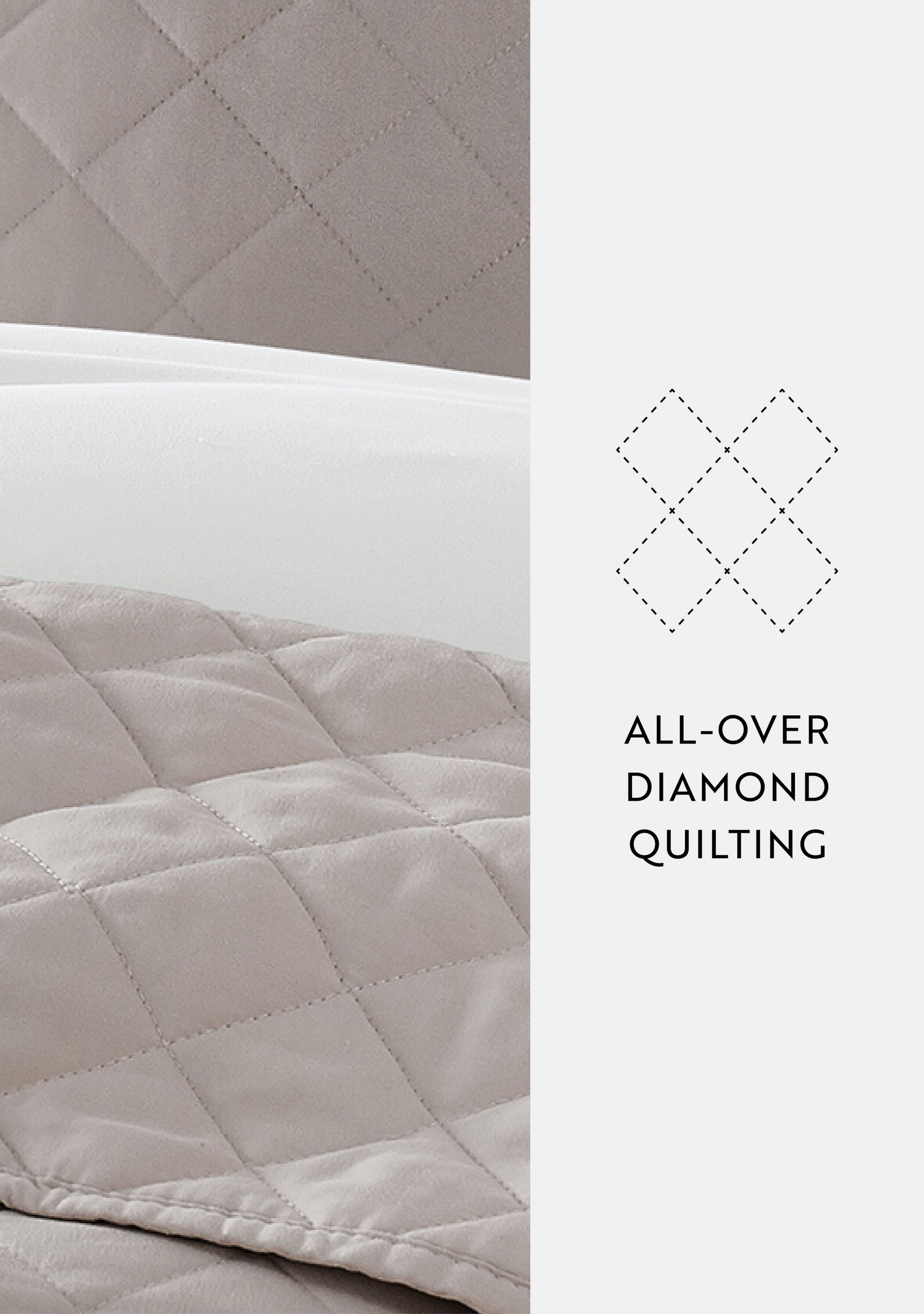 Ultra Soft Microfiber Diamond Stitch All Season Quilt Coverlet Set with Shams