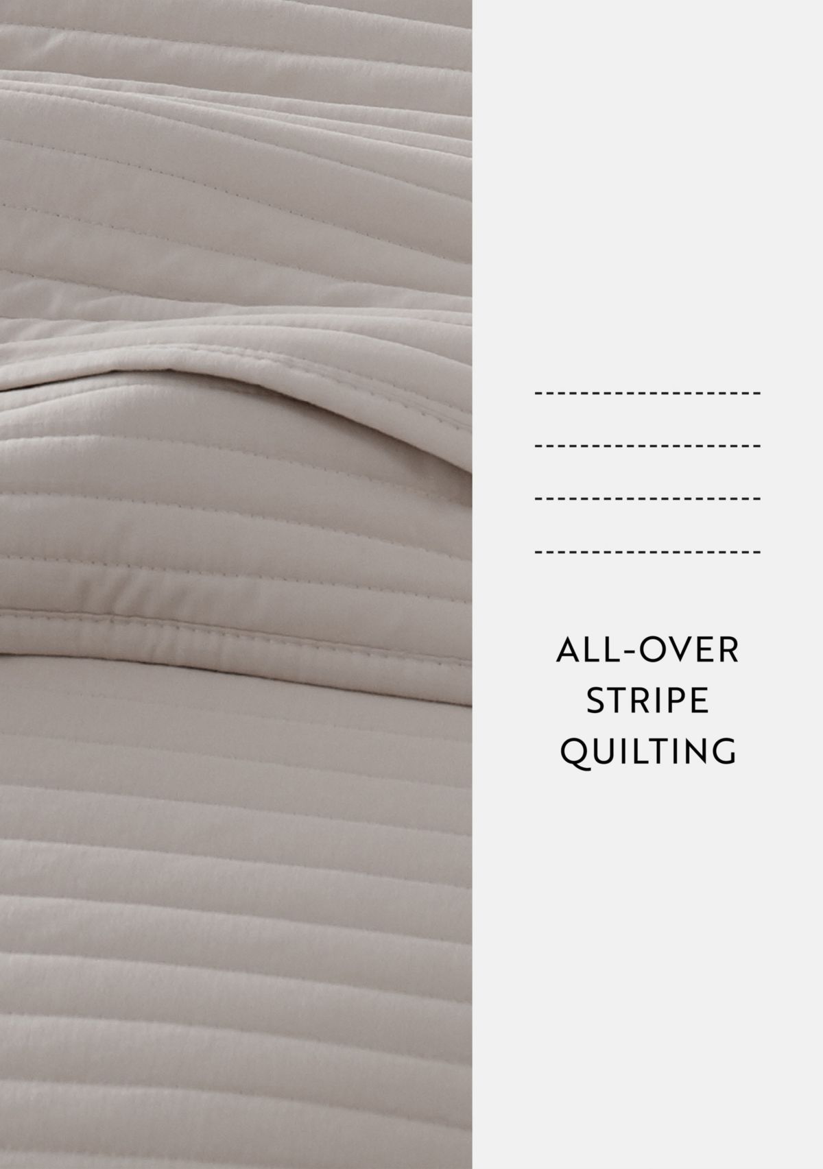 Ultra Soft Microfiber Stripe Stitch All Season Quilt Coverlet Set with Shams