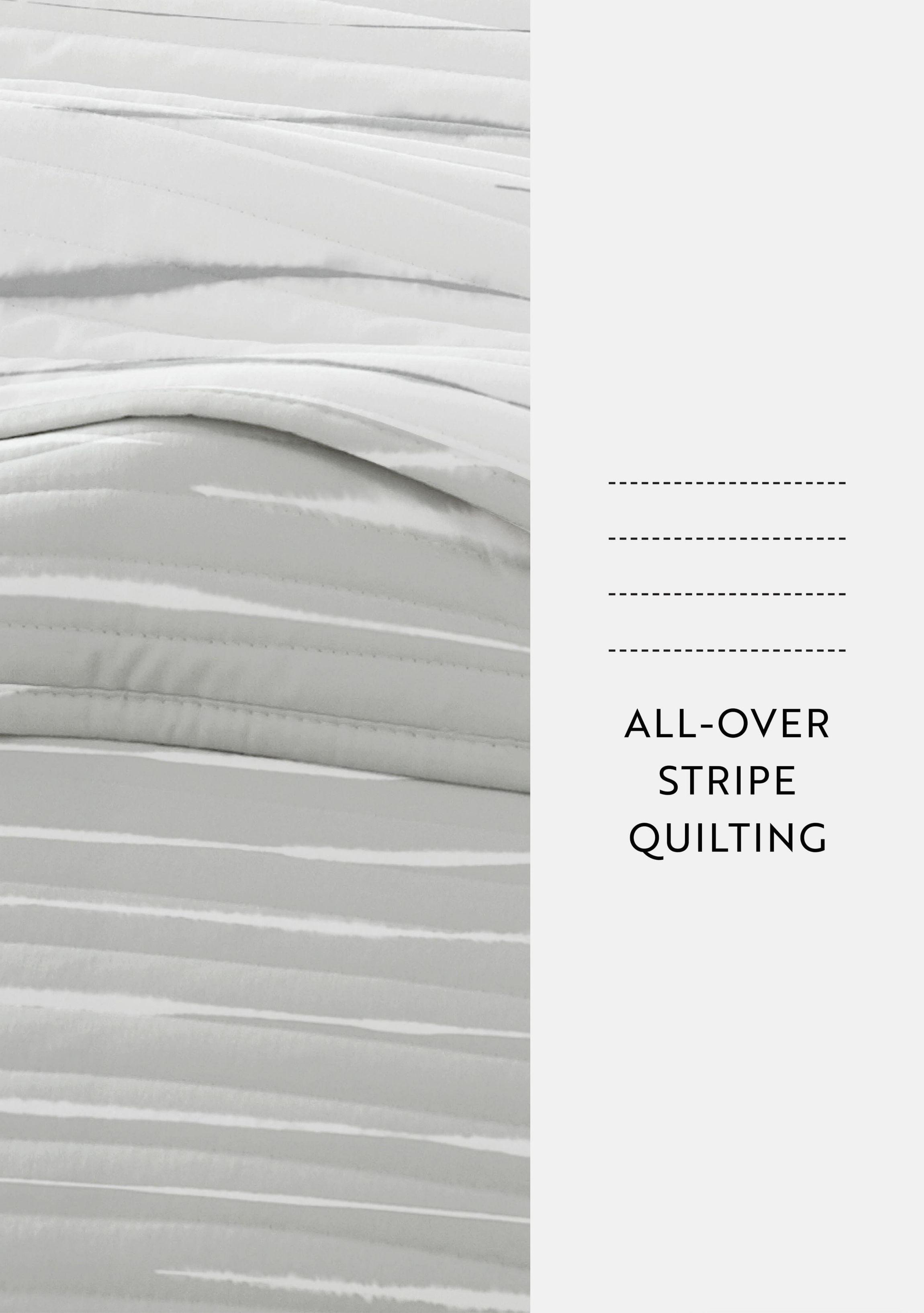 Ultra Soft Microfiber Reversible Horizon Lines All Season Quilt Set with Shams