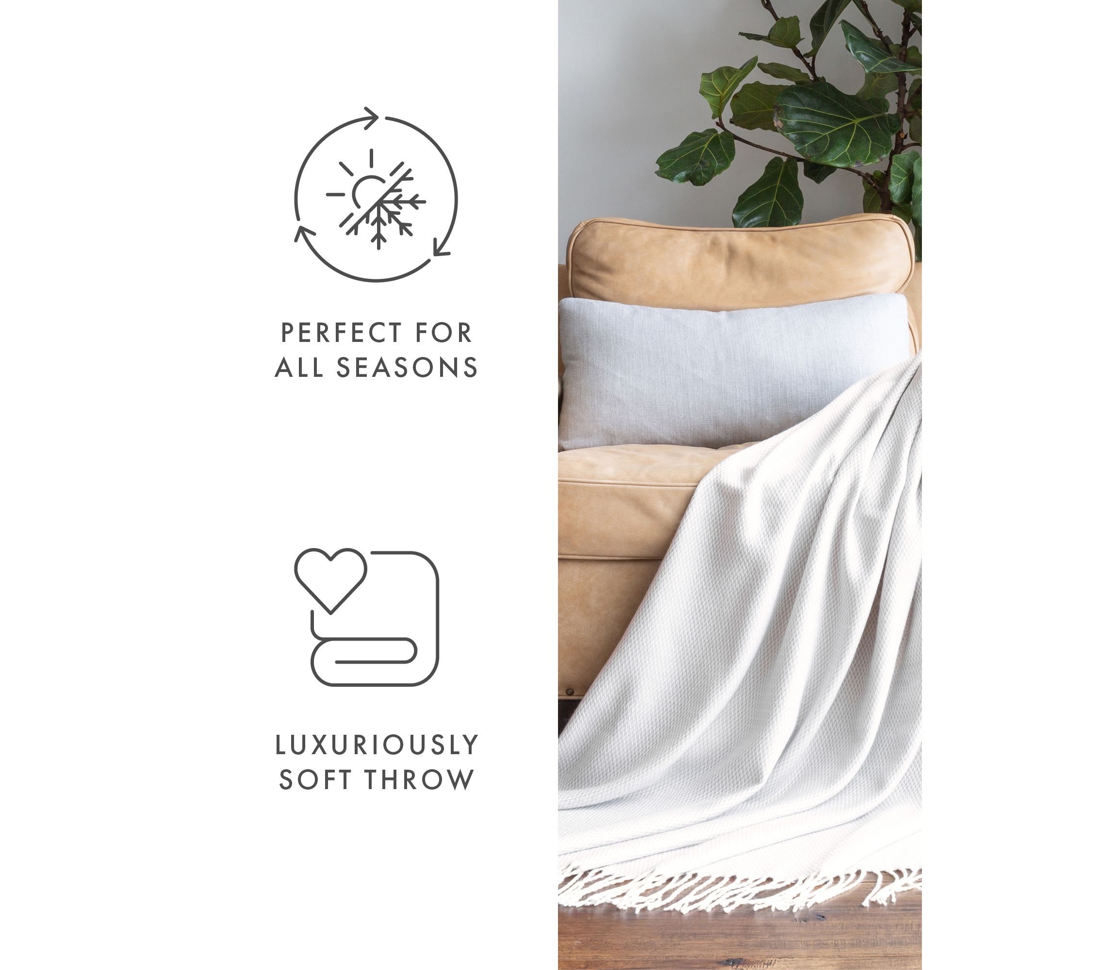 Dusk Blue Herringbone Throw Blanket