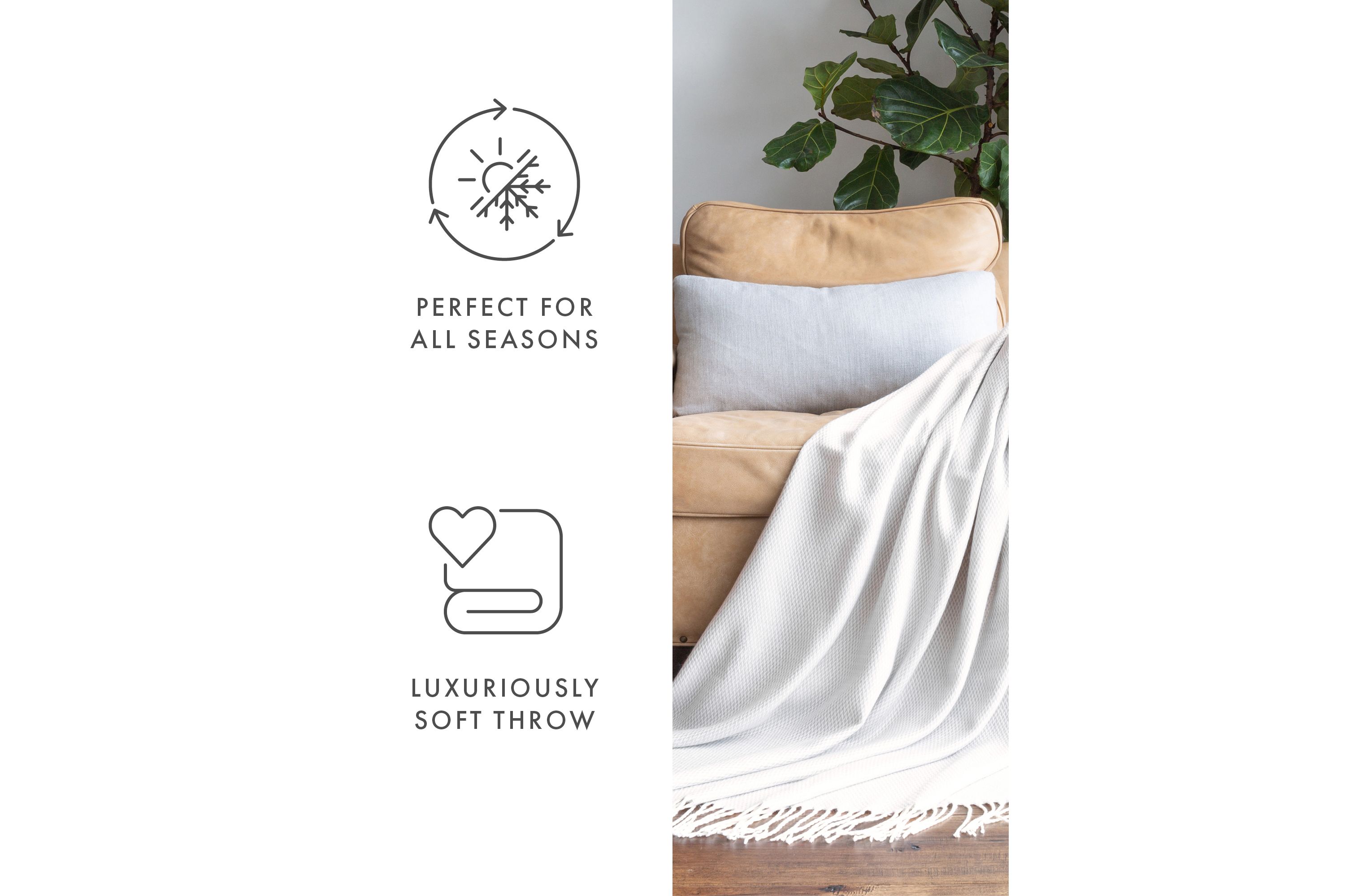 Dusk Blue Herringbone Throw Blanket