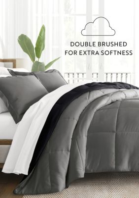 Comforter Set 3-Piece Reversible Down Alternative Microfiber Ultra Soft Bedding