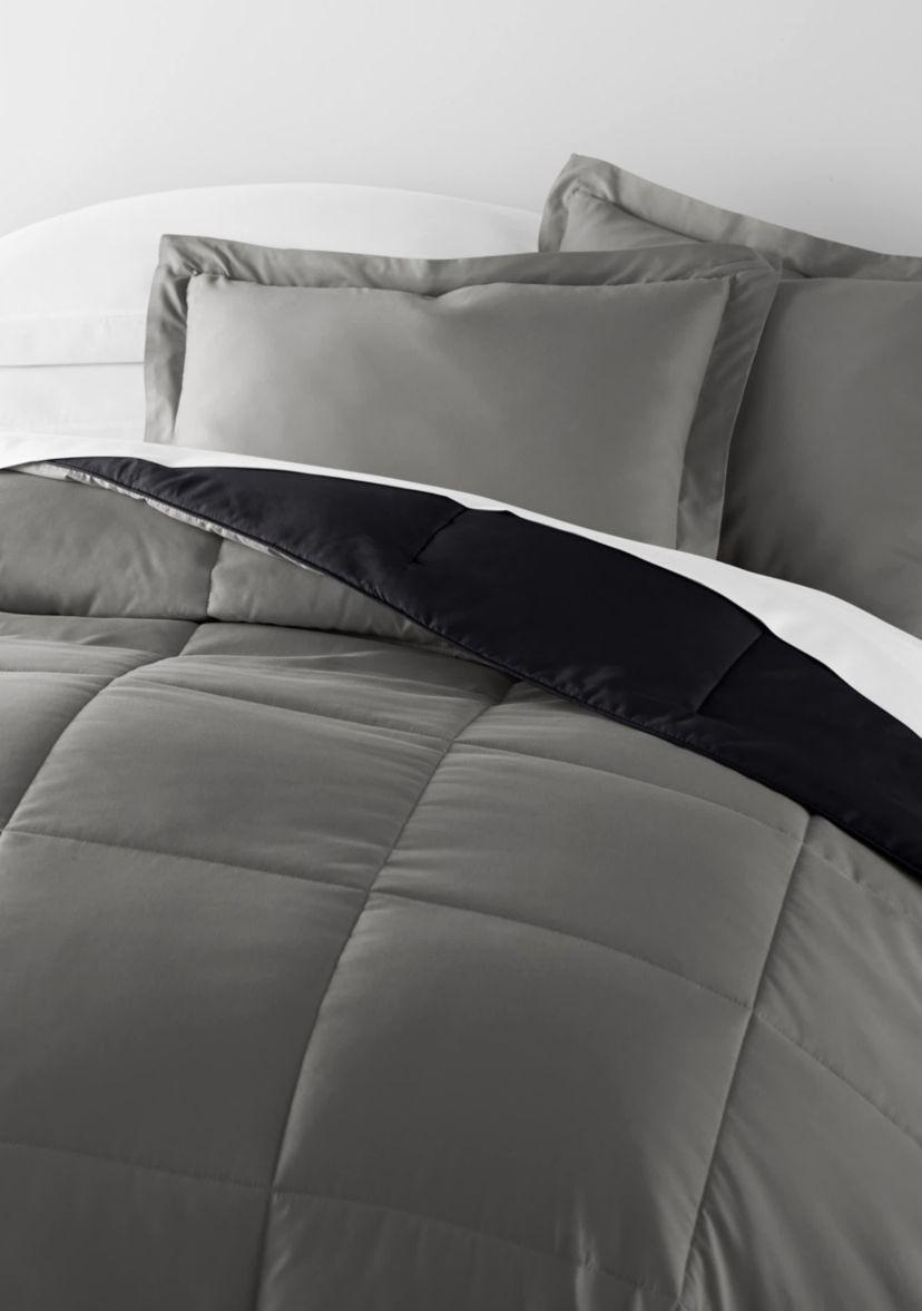 Reversible Ultra Soft Microfiber All Season Down-Alternative Comforter Set