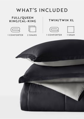 Comforter Set 3-Piece Reversible Down Alternative Microfiber Ultra Soft Bedding