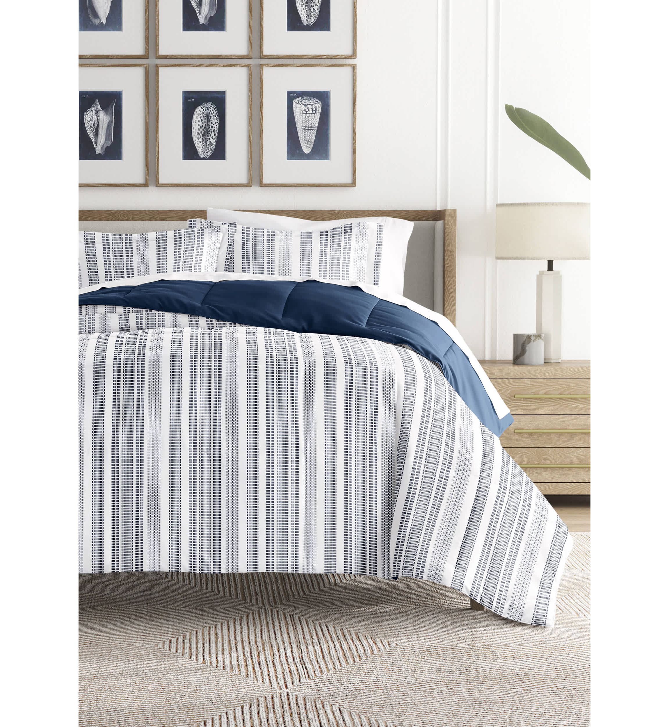 Reversible Farmhouse Dreams Patterned Ultra Soft Microfiber Down-Alternative Comforter Set