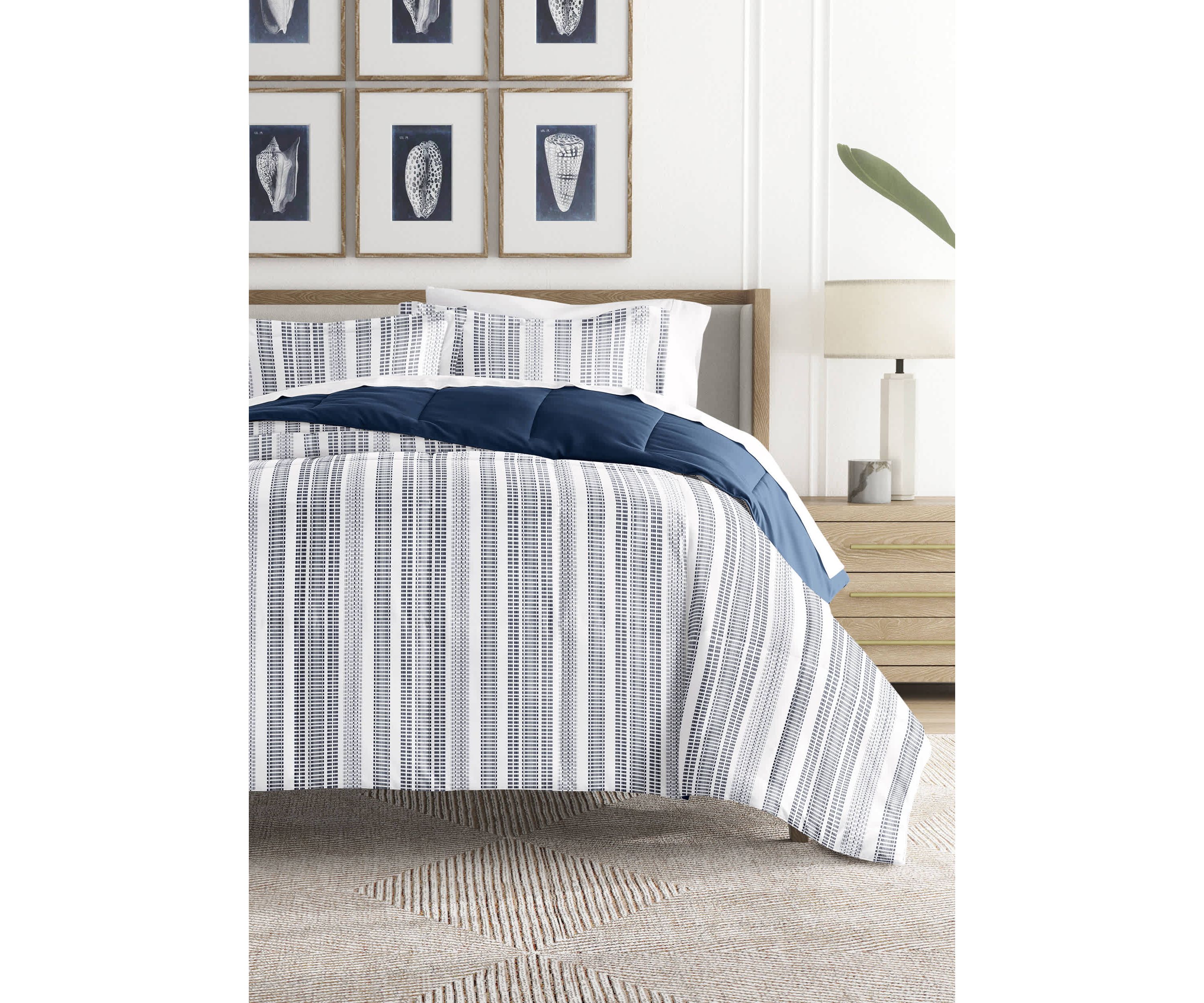 Reversible Farmhouse Dreams Patterned Ultra Soft Microfiber Down-Alternative Comforter Set