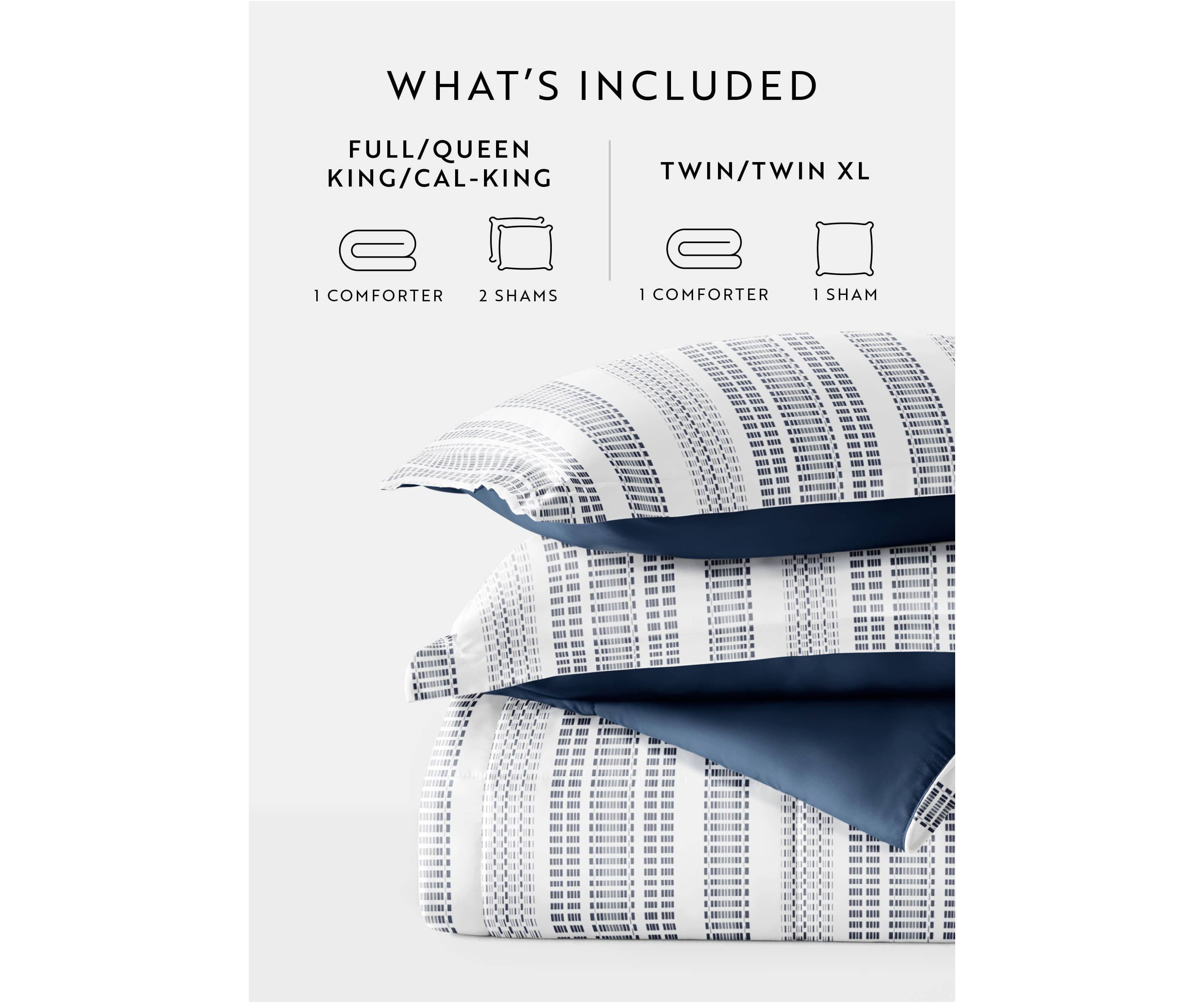 Reversible Farmhouse Dreams Patterned Ultra Soft Microfiber Down-Alternative Comforter Set