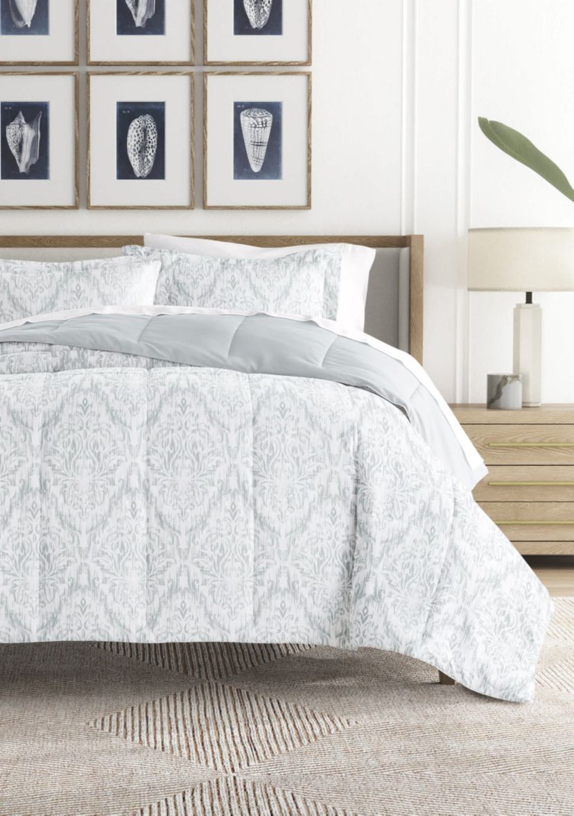 Reversible English Countryside Patterned Ultra Soft Microfiber Down-Alternative Comforter Set
