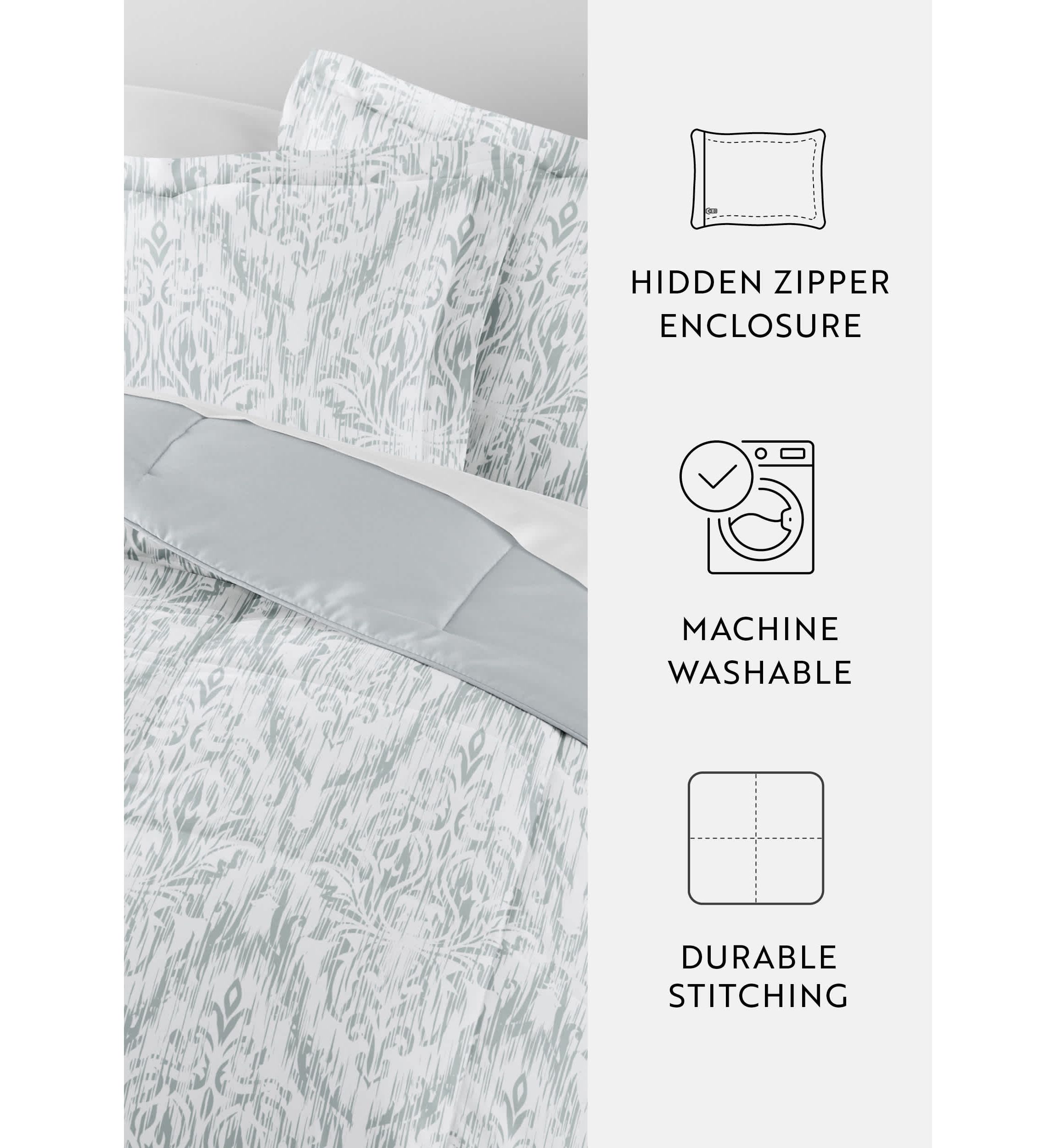 Reversible English Countryside Patterned Ultra Soft Microfiber Down-Alternative Comforter Set
