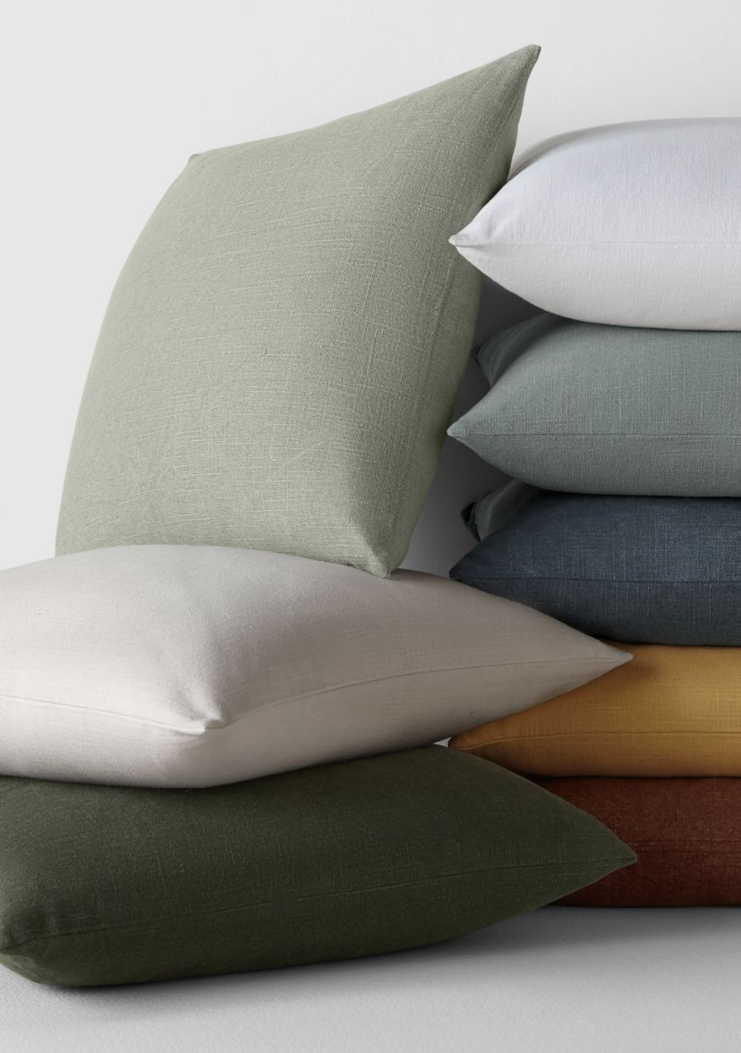Washed and Distressed Cotton Decor Throw Pillow