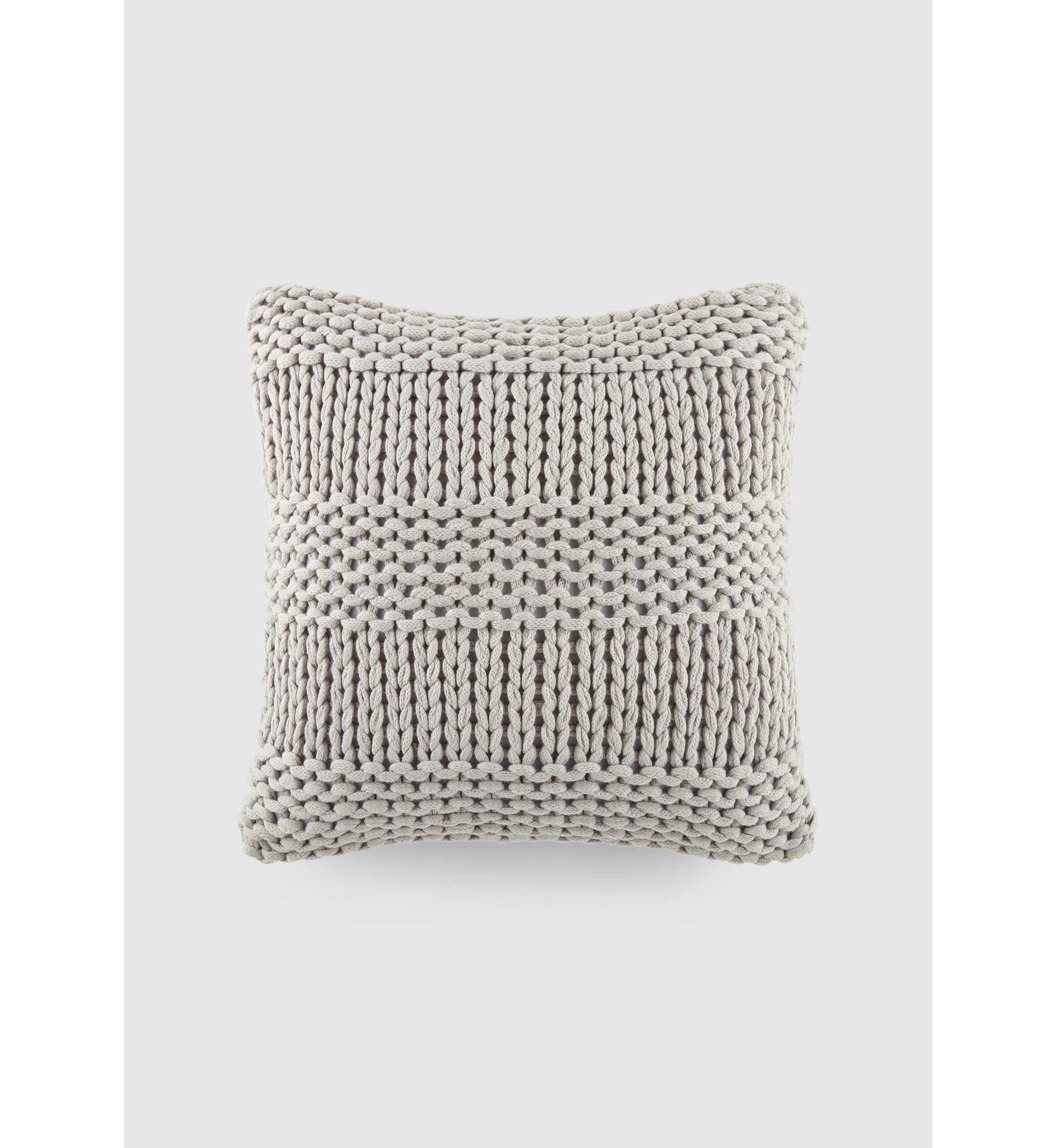 Cozy Chunky Knit Acrylic Decor Throw Pillow