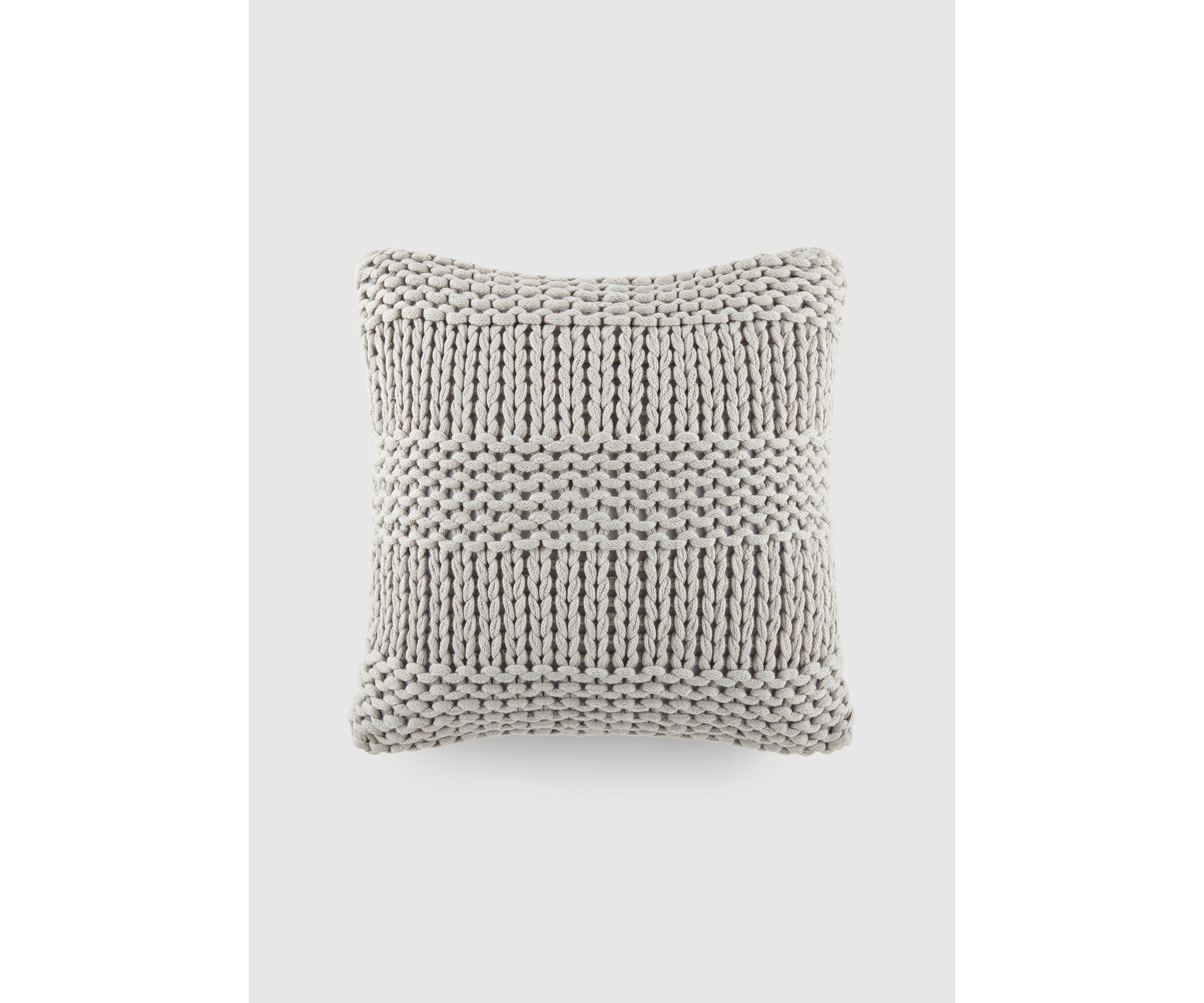 Cozy Chunky Knit Acrylic Decor Throw Pillow