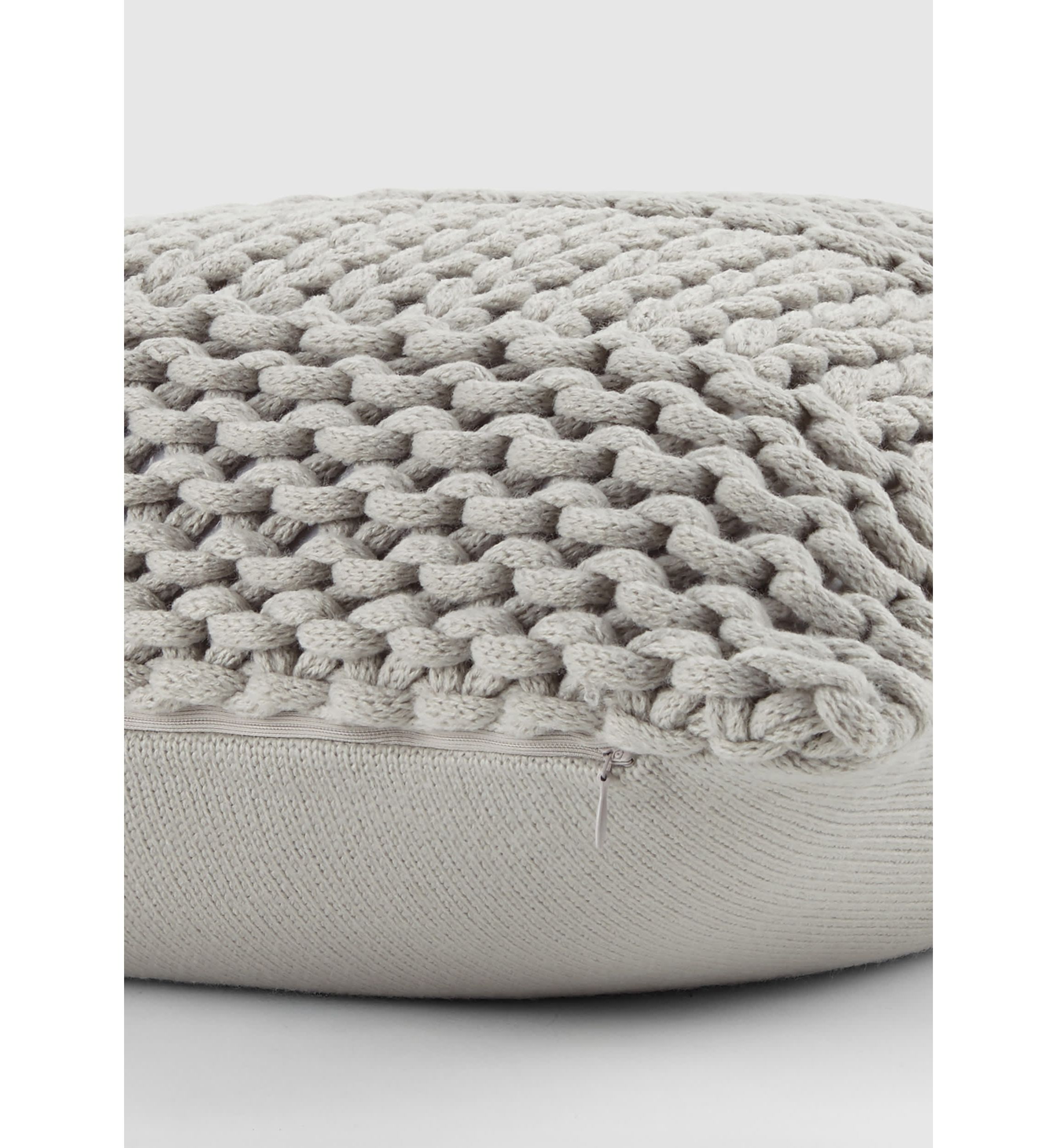 Cozy Chunky Knit Acrylic Decor Throw Pillow