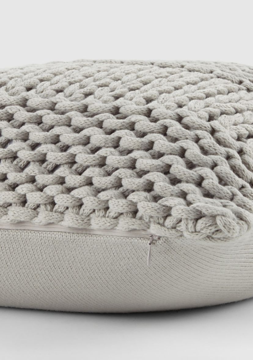 Cozy Chunky Knit Acrylic Decor Throw Pillow