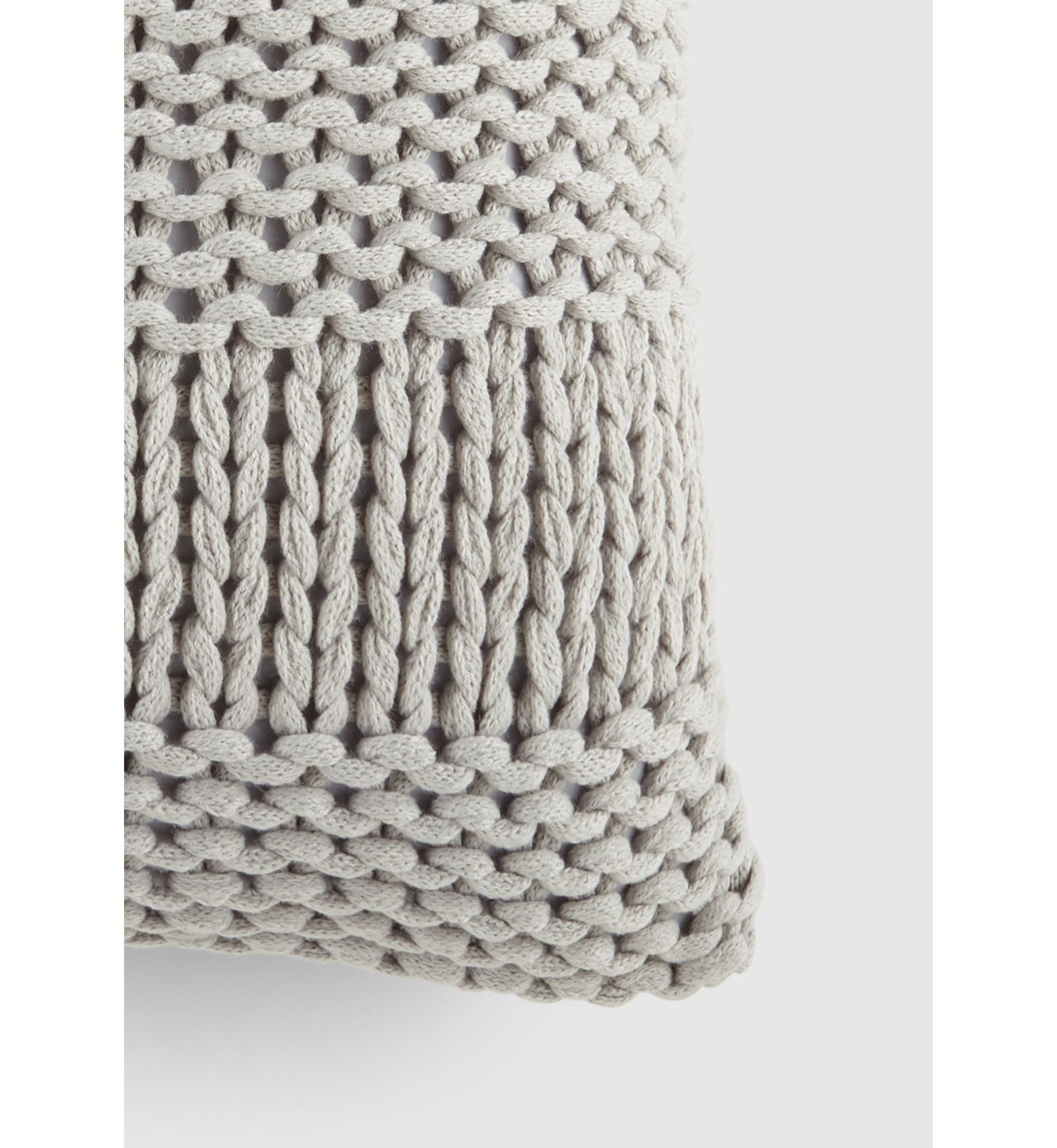Cozy Chunky Knit Acrylic Decor Throw Pillow