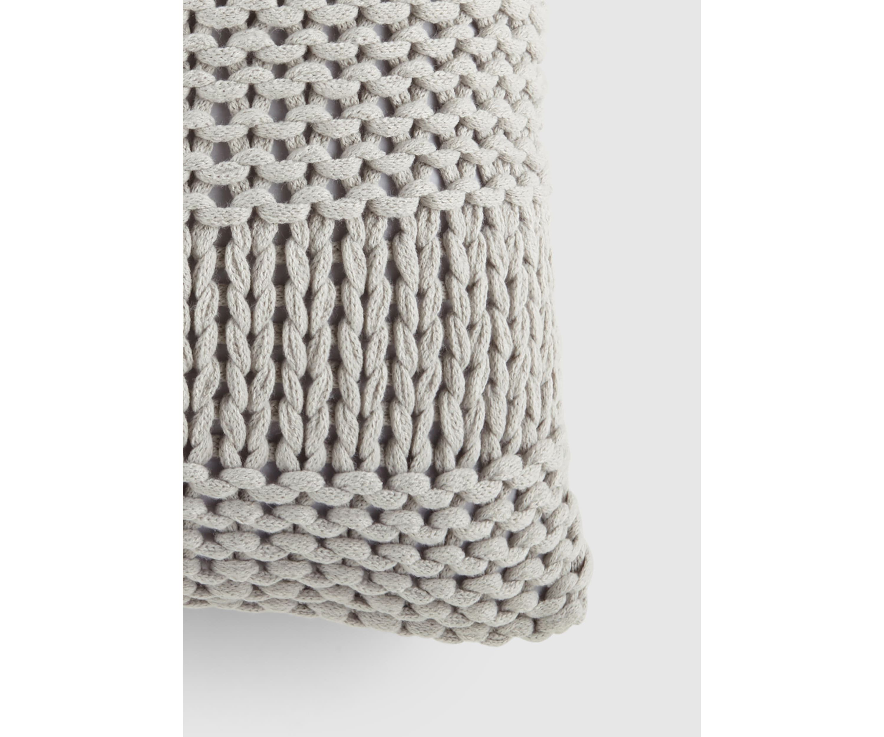 Cozy Chunky Knit Acrylic Decor Throw Pillow