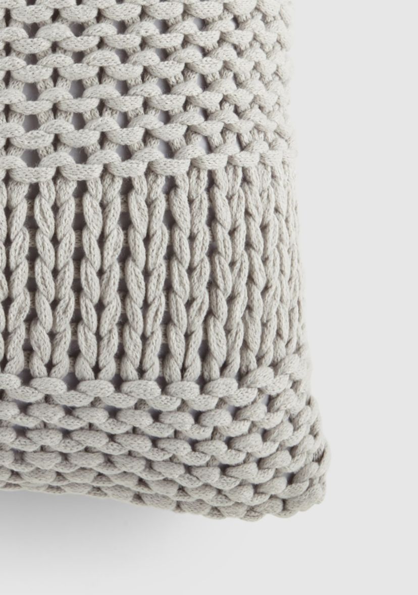 Cozy Chunky Knit Acrylic Decor Throw Pillow