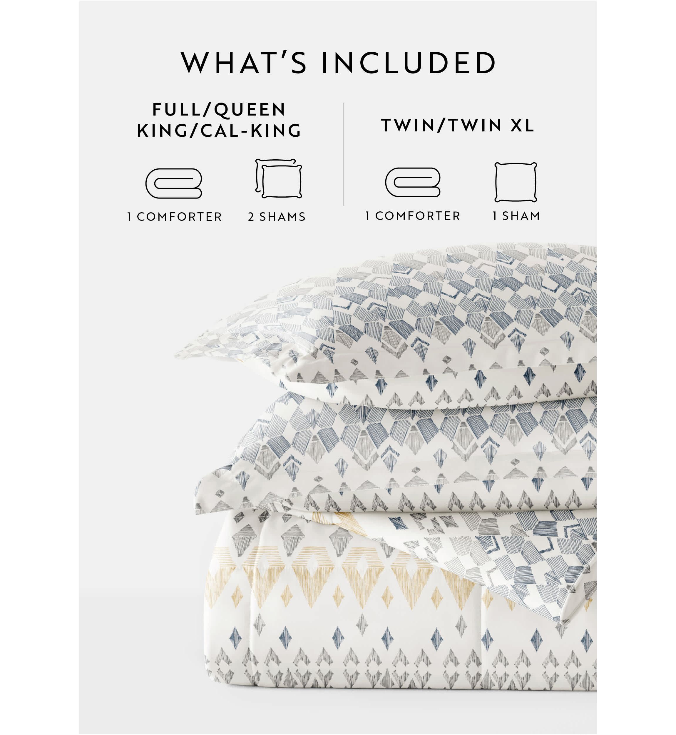 Patterned Mayan Stamp Microfiber All Season Down-Alternative Comforter Set