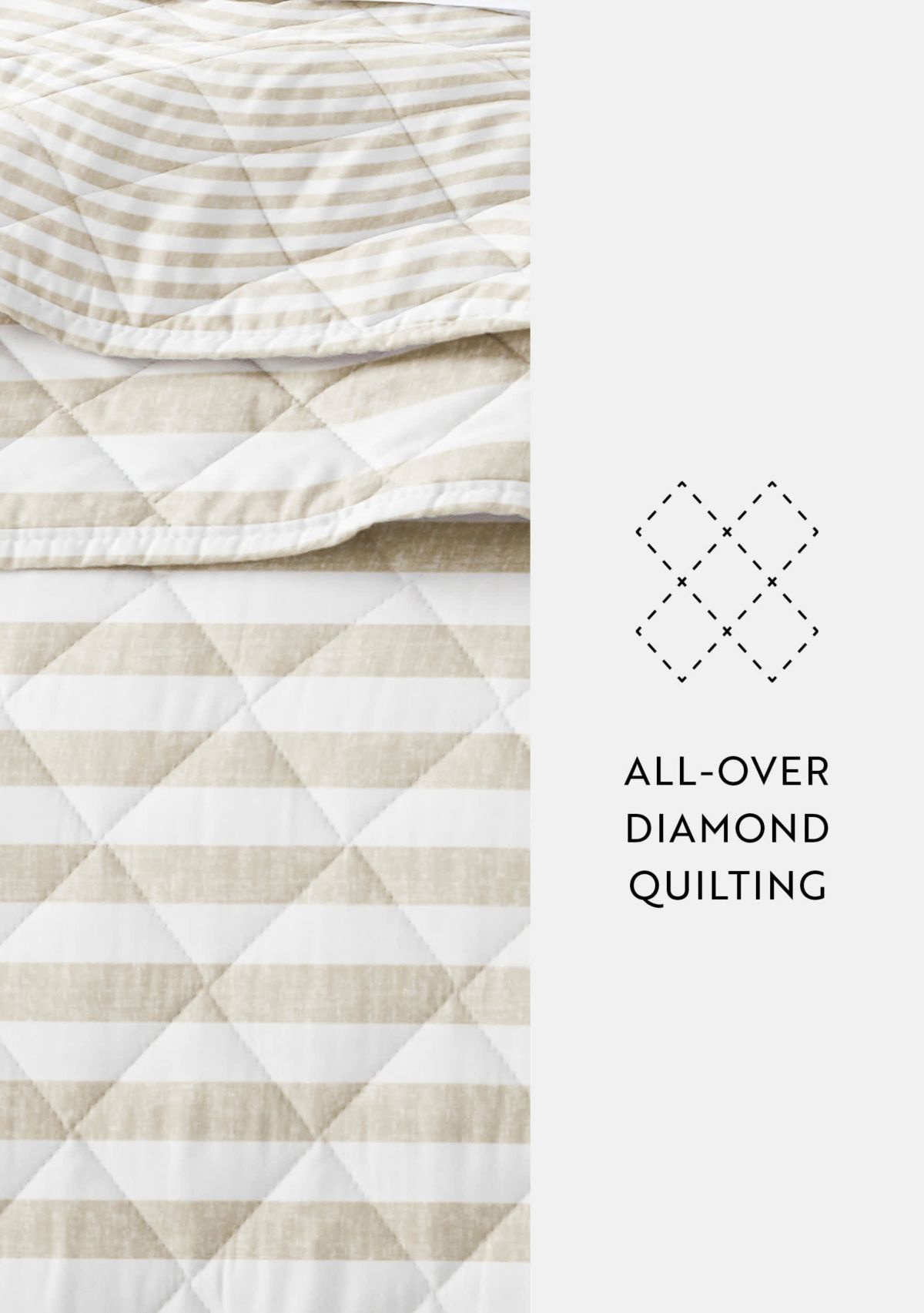 Ultra Soft Microfiber Reversible Classic Stripe All Season Quilt Set with Shams