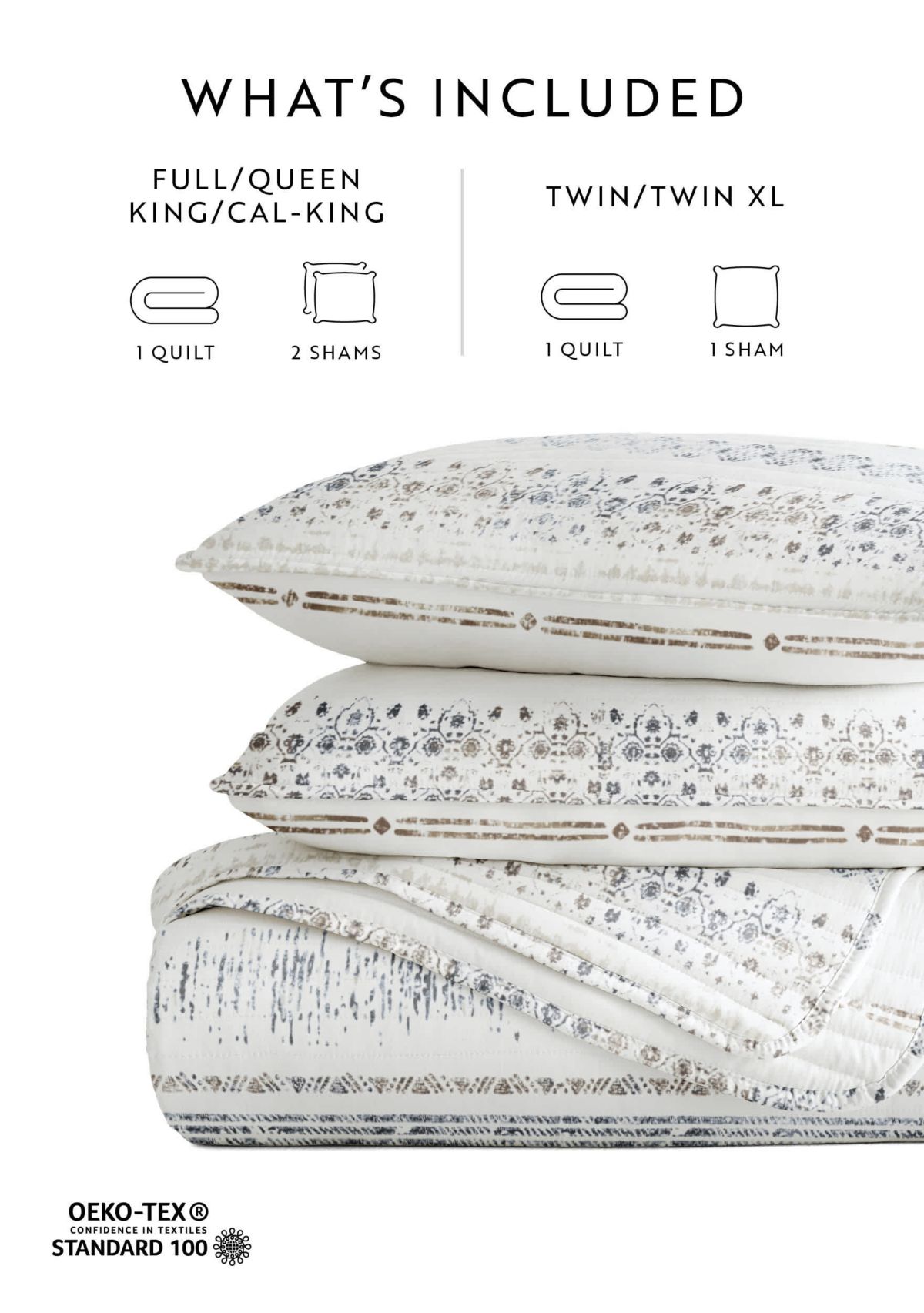 Quilt Coverlet Set All Season Patterned Reversible Microfiber Ultra Soft Bedding