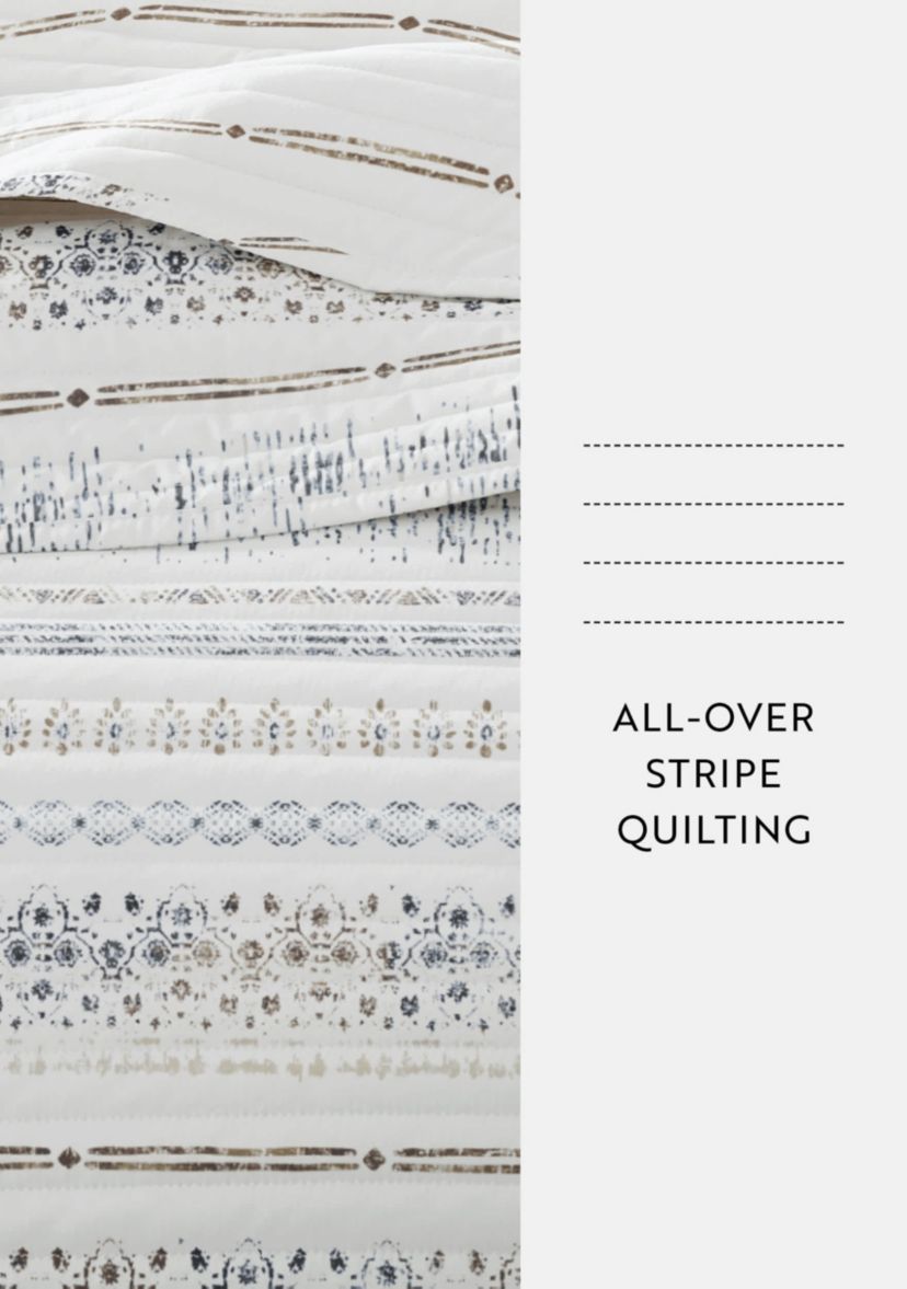 Quilt Coverlet Set All Season Patterned Reversible Microfiber Ultra Soft Bedding