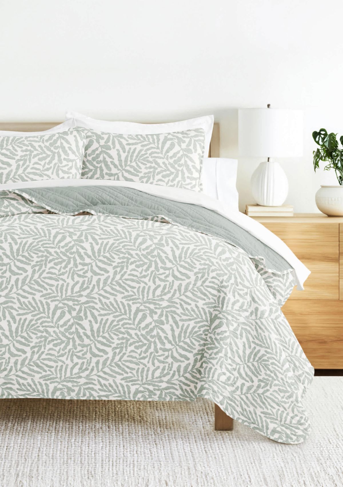 Quilt Coverlet Set All Season Patterned Reversible Microfiber Ultra Soft Bedding