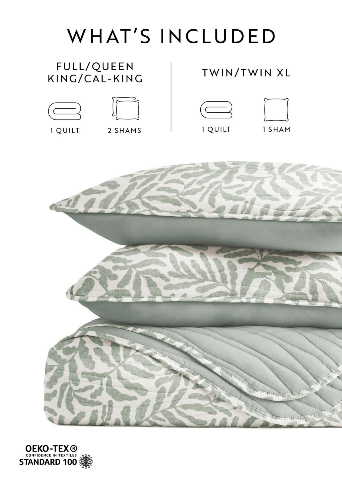 Quilt Coverlet Set All Season Patterned Reversible Microfiber Ultra Soft Bedding