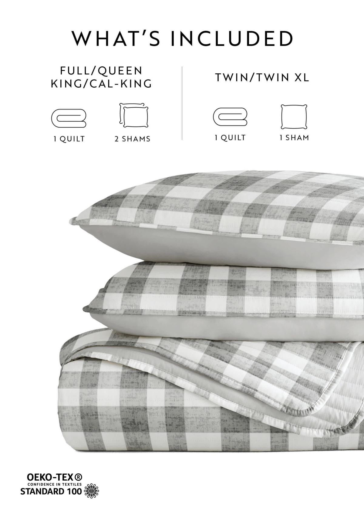 Quilt Coverlet Set All Season Patterned Reversible Microfiber Ultra Soft Bedding