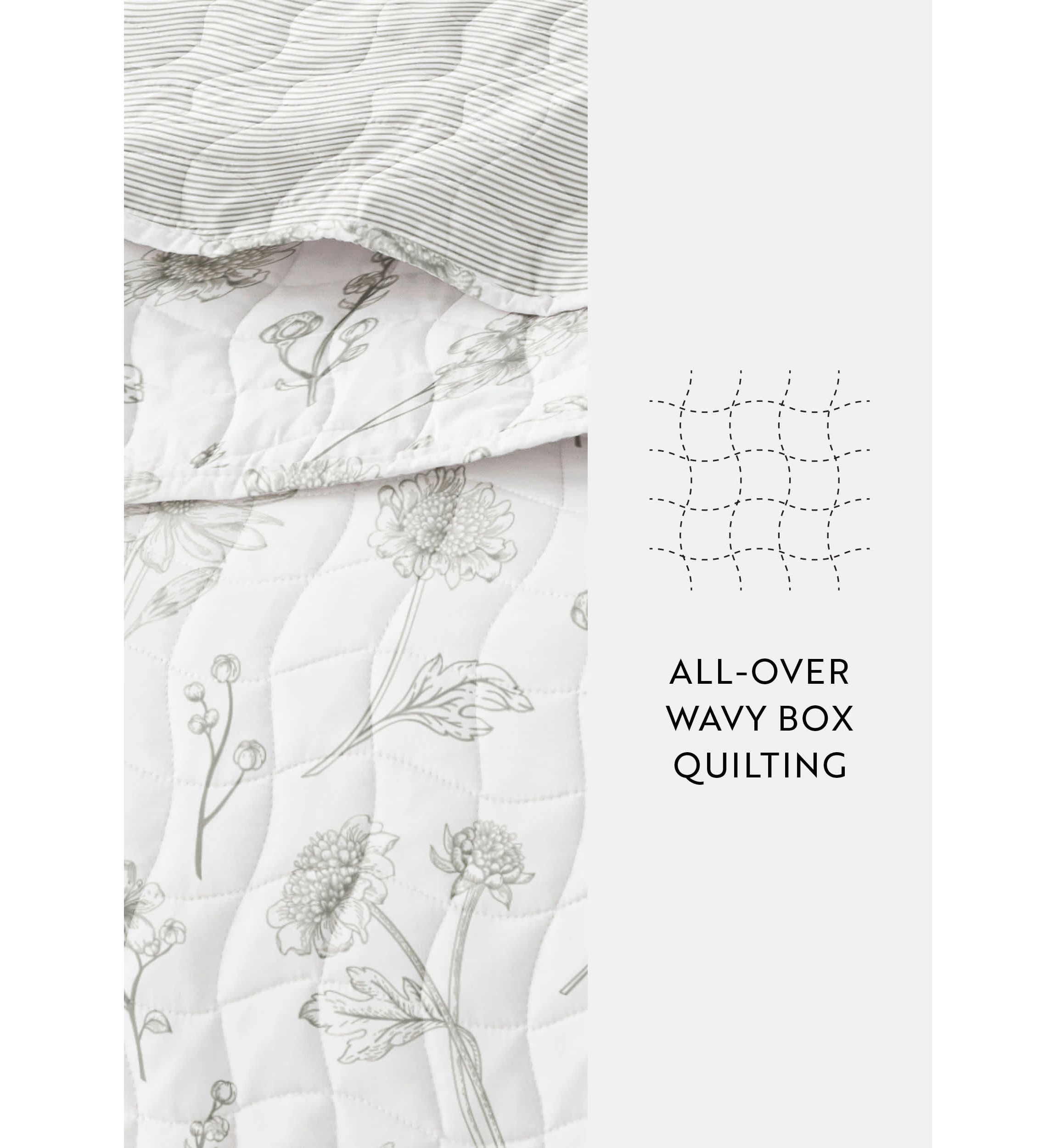 Ultra Soft Microfiber Reversible Blooming Daisy All Season Quilt Set with Shams
