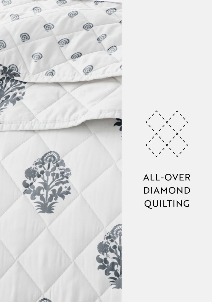 Quilt Coverlet Set All Season Patterned Reversible Microfiber Ultra Soft Bedding