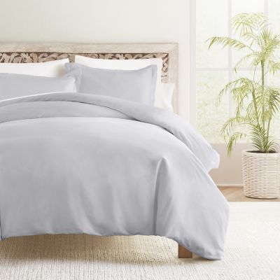 Luxury Inn Ultra Soft 100% Brushed Cotton Duvet Cover Set, Gray, Full/Queen