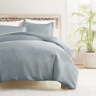 Luxury Inn Ultra Soft 100% Brushed Cotton Duvet Cover Set, Blue, Full/Queen