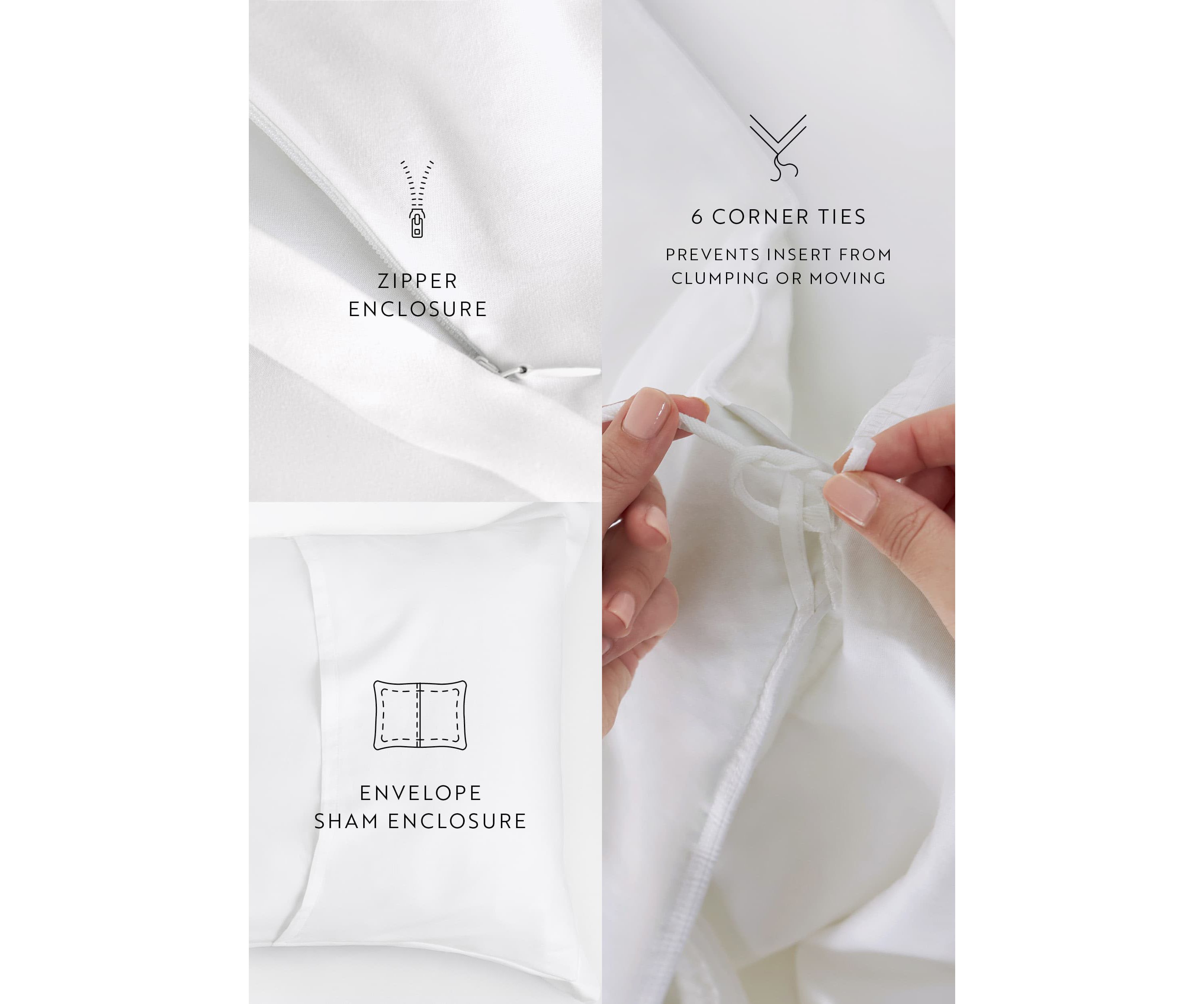 3 Piece Brushed Cotton Duvet Cover Set  - Vintage Washed for Extra Softness - 100% Long Staple Cotton -  Sateen Weave