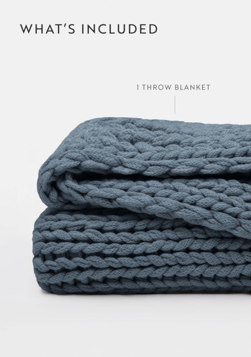 Chunky Knit Throw Blanket