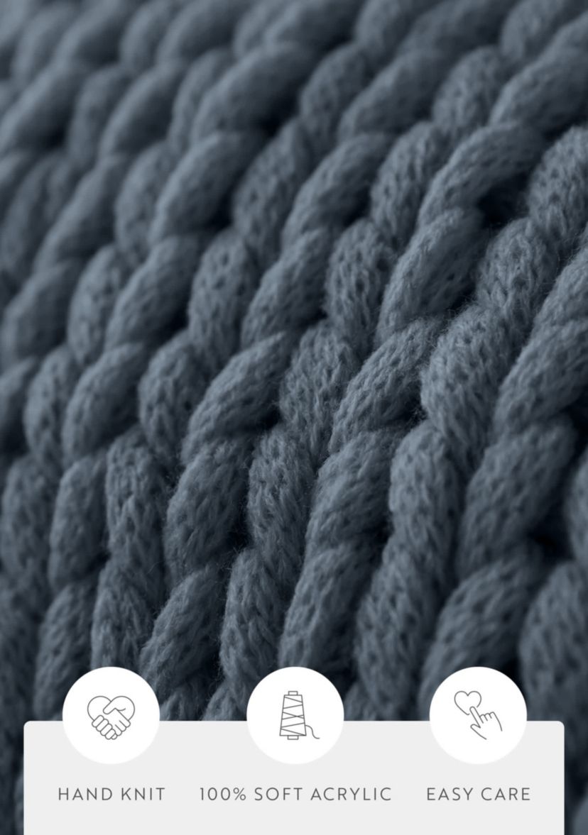 Chunky Knit Throw Blanket