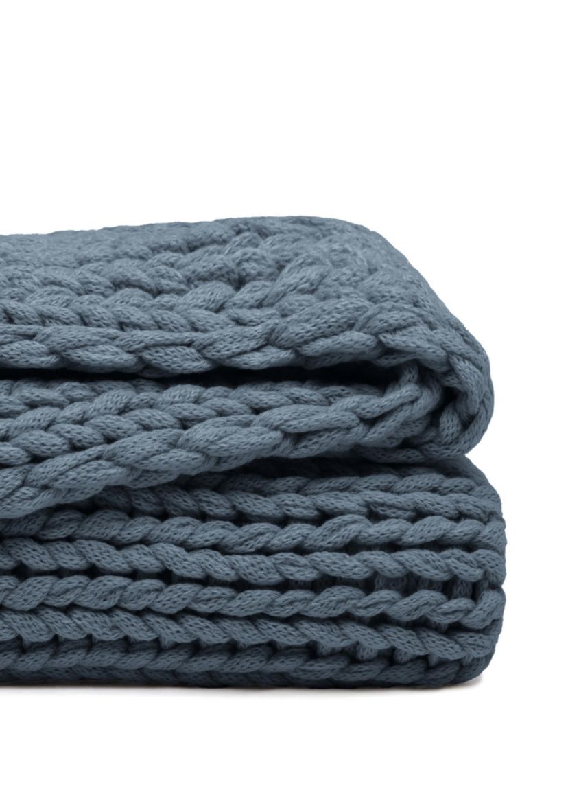 Chunky Knit Throw Blanket