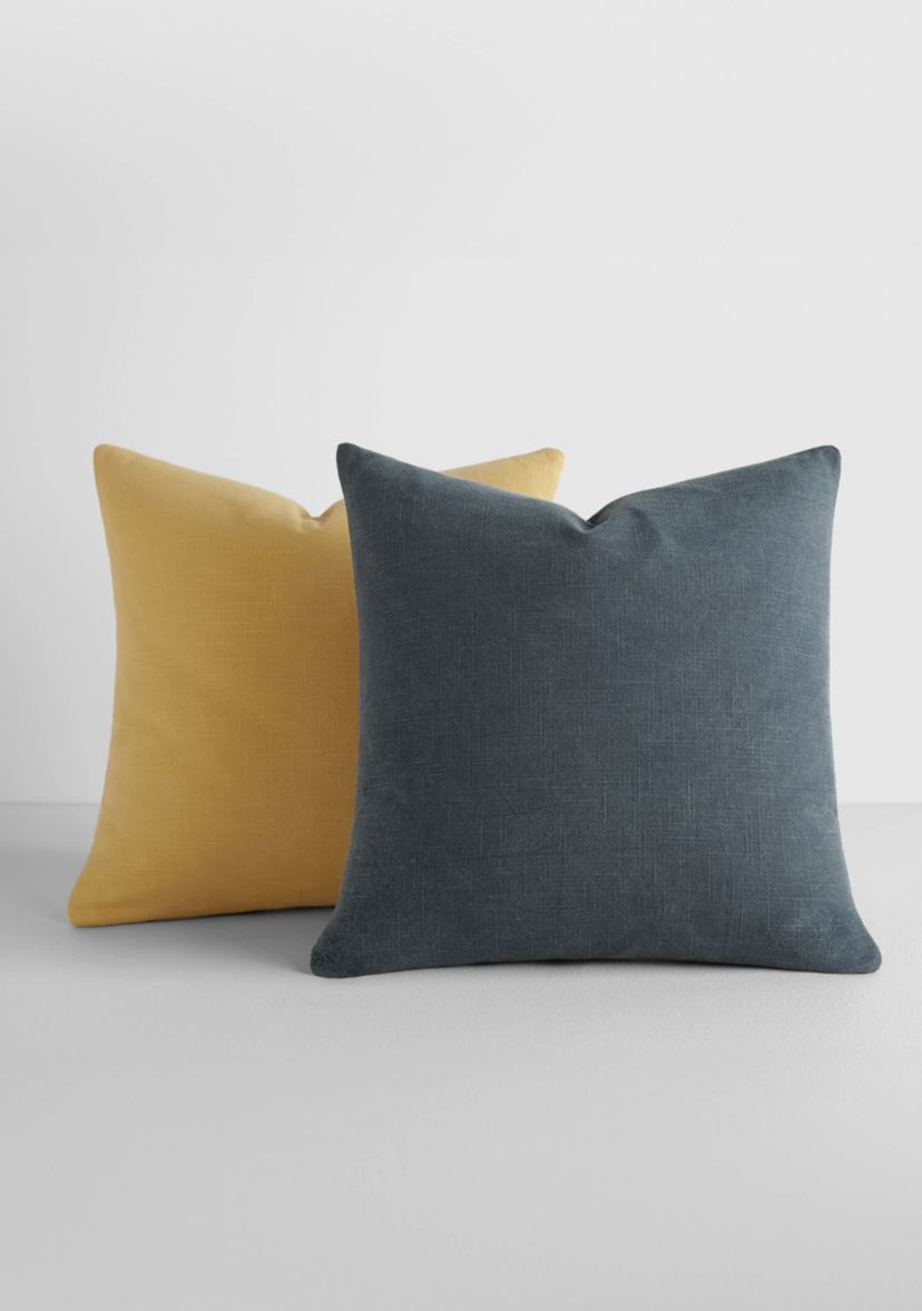 2-Pack Cotton Solid Décor Throw Pillows