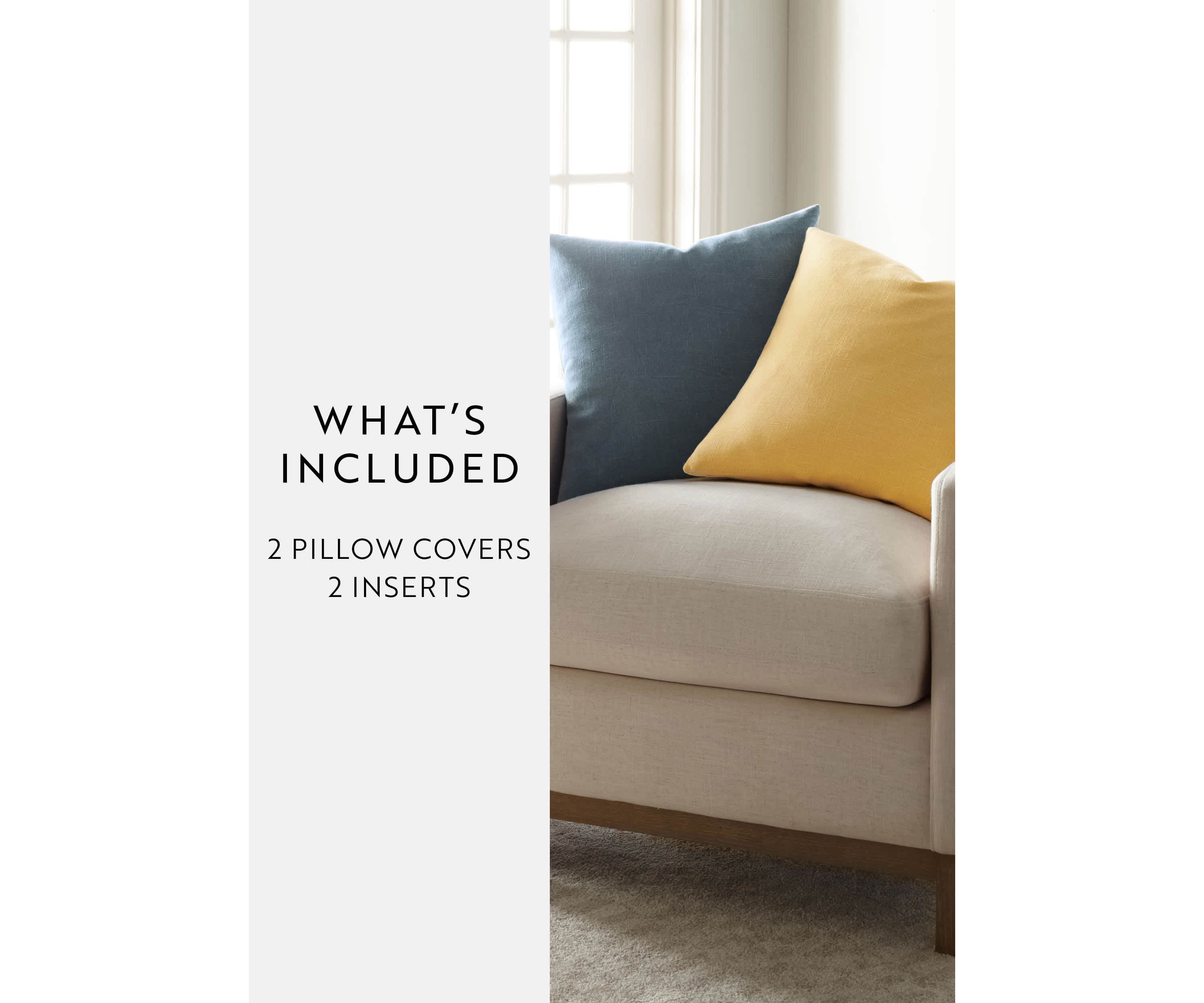 2-Pack Cotton Solid Décor Throw Pillows
