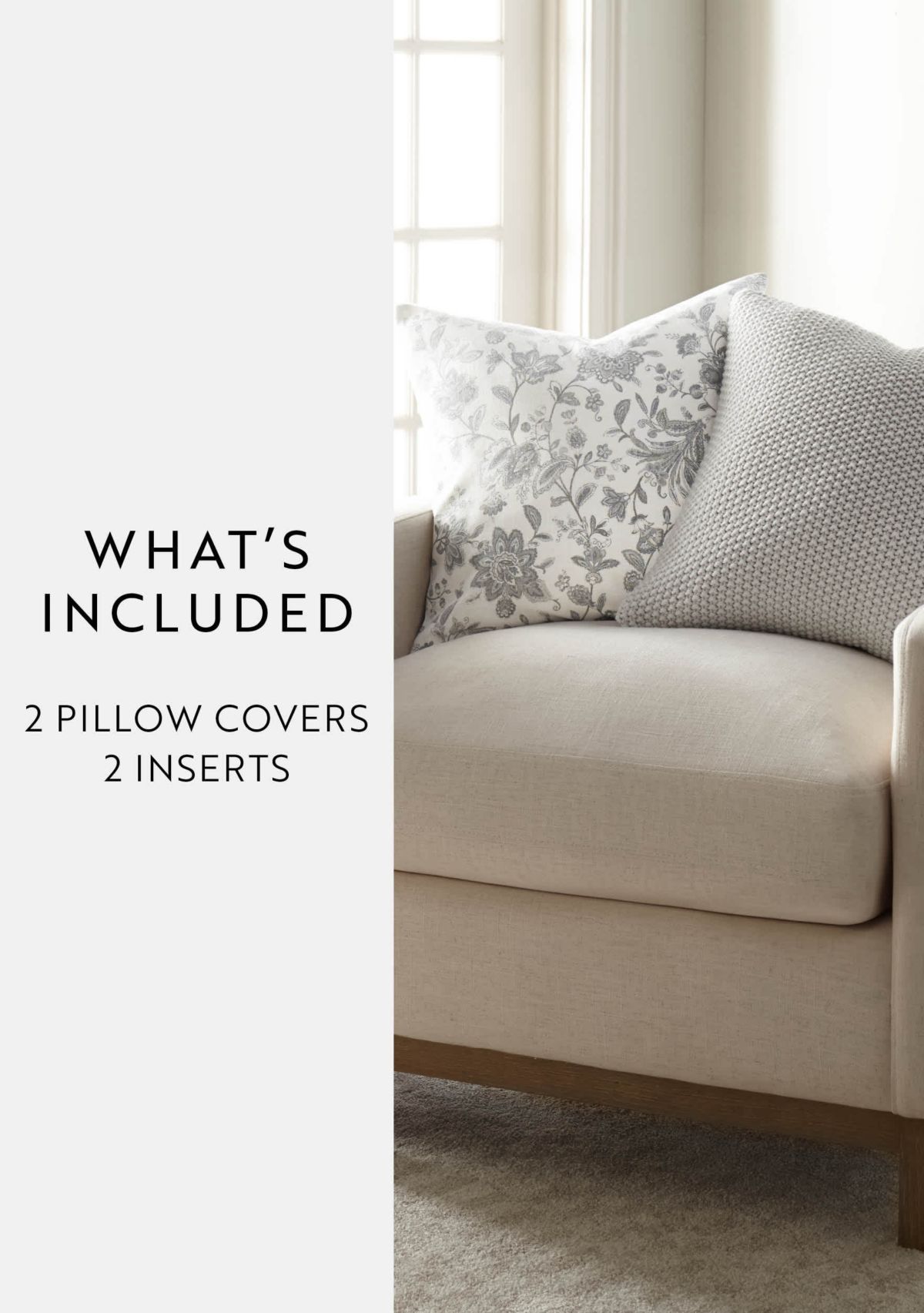 2-Pack Seed Stitch Knit Décor Throw Pillows