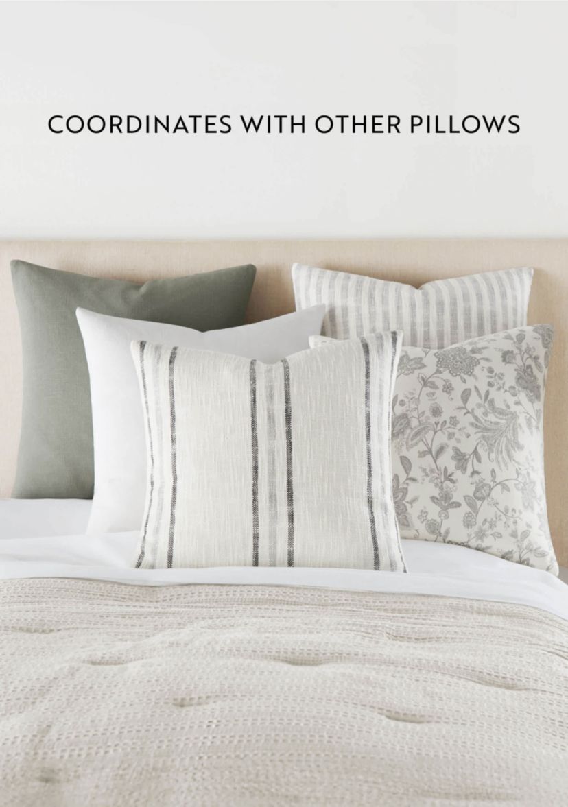 2-Pack Yarn-Dyed Throw Pillows in Framed Stripe / Bengal Stripe